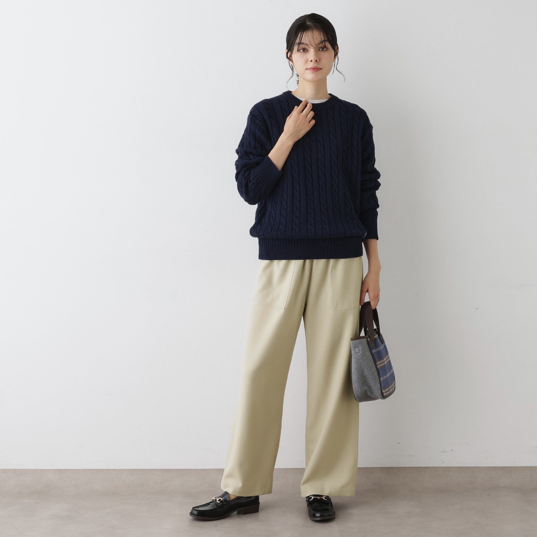 Dessin「【ウエストゴム・洗える】コンフォートワイドパンツ」|その他|