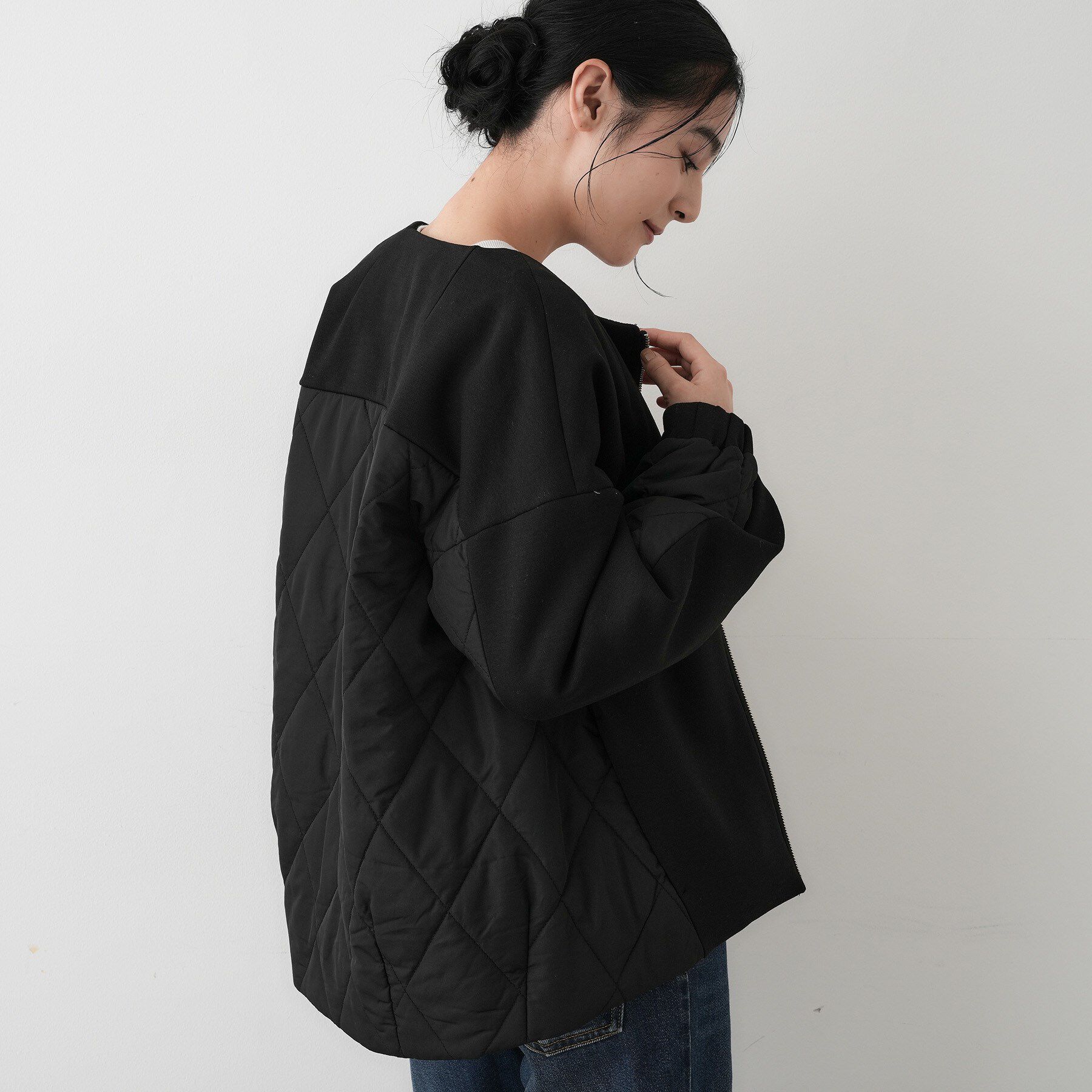 Dessin「ダンボールジップブルゾン」|ブルゾン・スタジャン|ブラック(019)