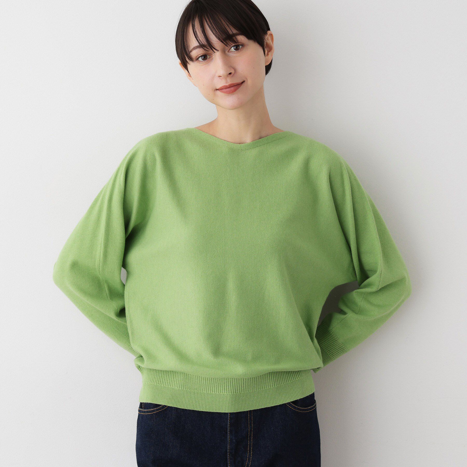 Dessin「【洗える】ウールブレンド後ろボタンニット」|ニット・セーター|