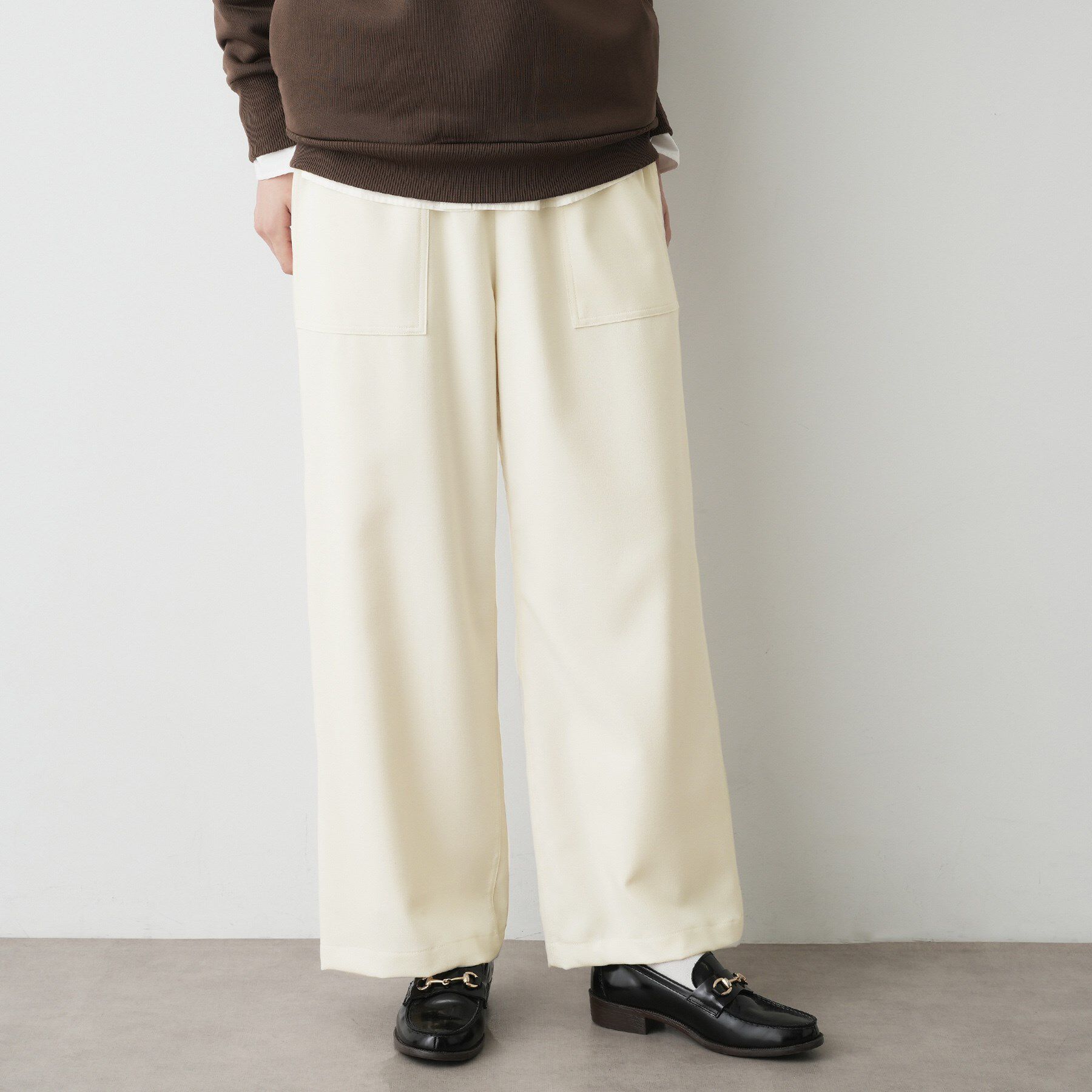 Dessin「【裏地付き/洗える】コンフォートワイドパンツ」|その他|