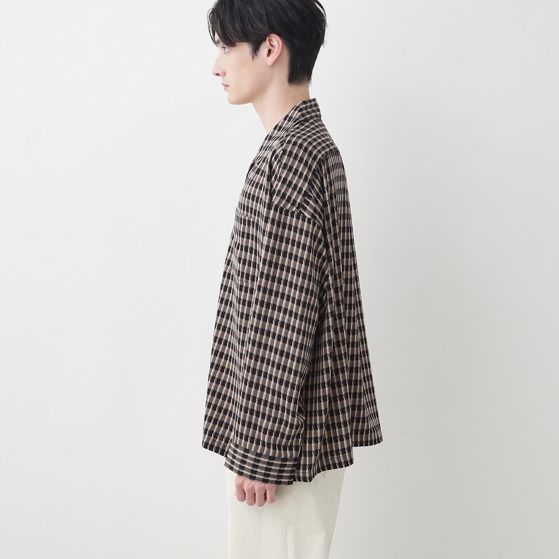 Dessin「【洗える】バイカラーチェックシャツ」|シャツ・ブラウス|