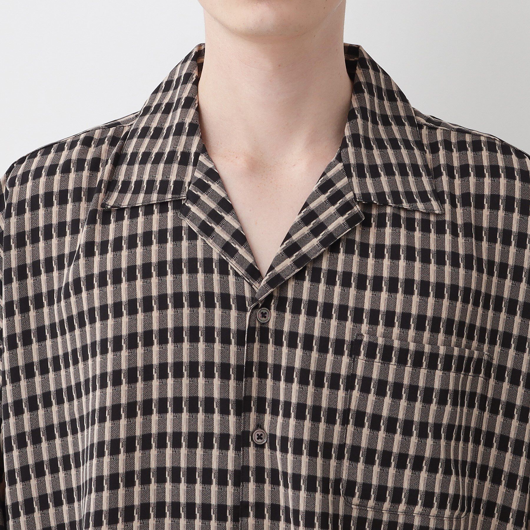 Dessin「【洗える】バイカラーチェックシャツ」|シャツ・ブラウス|