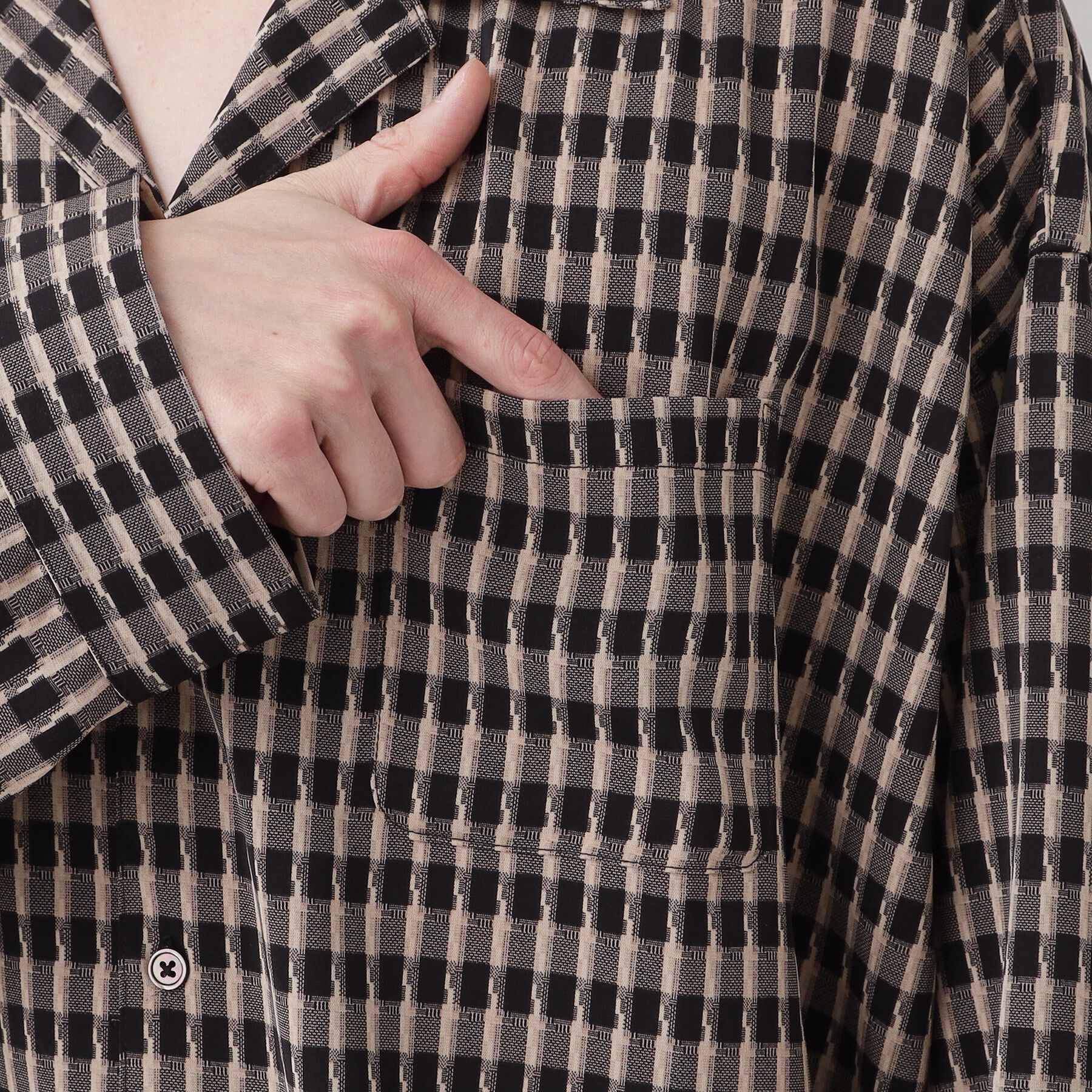 Dessin「【洗える】バイカラーチェックシャツ」|シャツ・ブラウス|