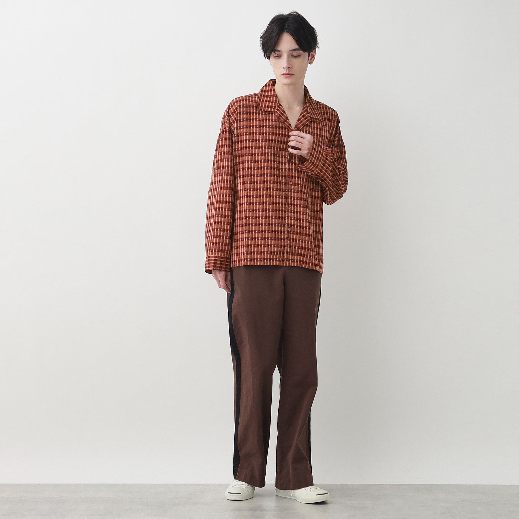 Dessin「【洗える】バイカラーチェックシャツ」|シャツ・ブラウス|