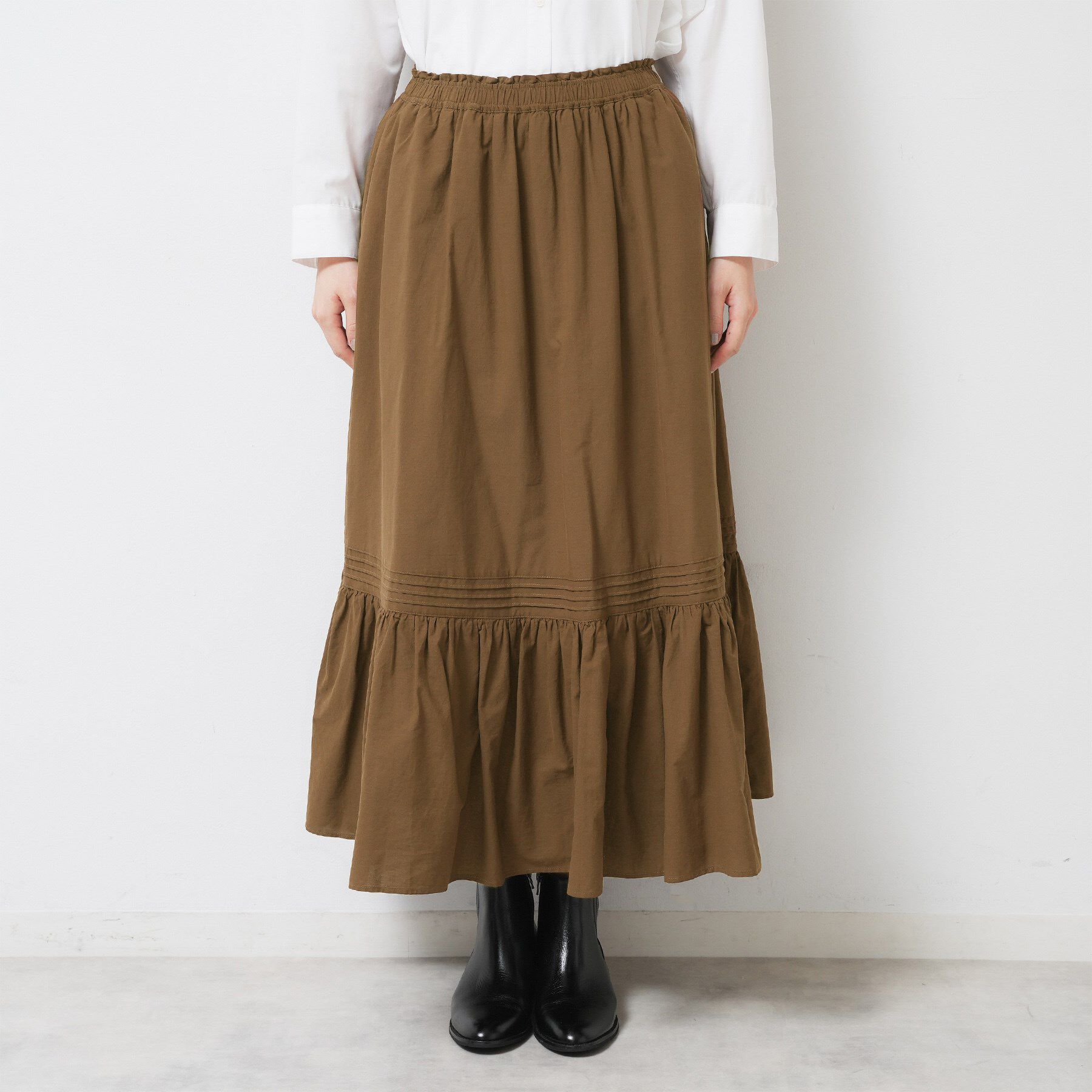Dessin「【ウエストゴム/洗える】コットンフレアスカート」|スカート|