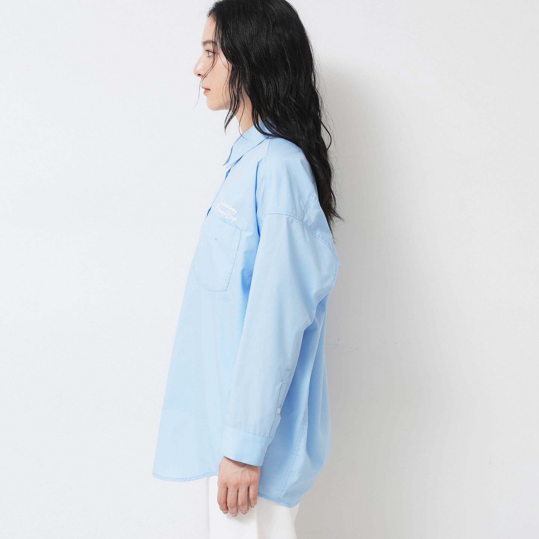 Dessin「【洗える】刺繍ロゴ入りオーバーシャツ」|シャツ・ブラウス|