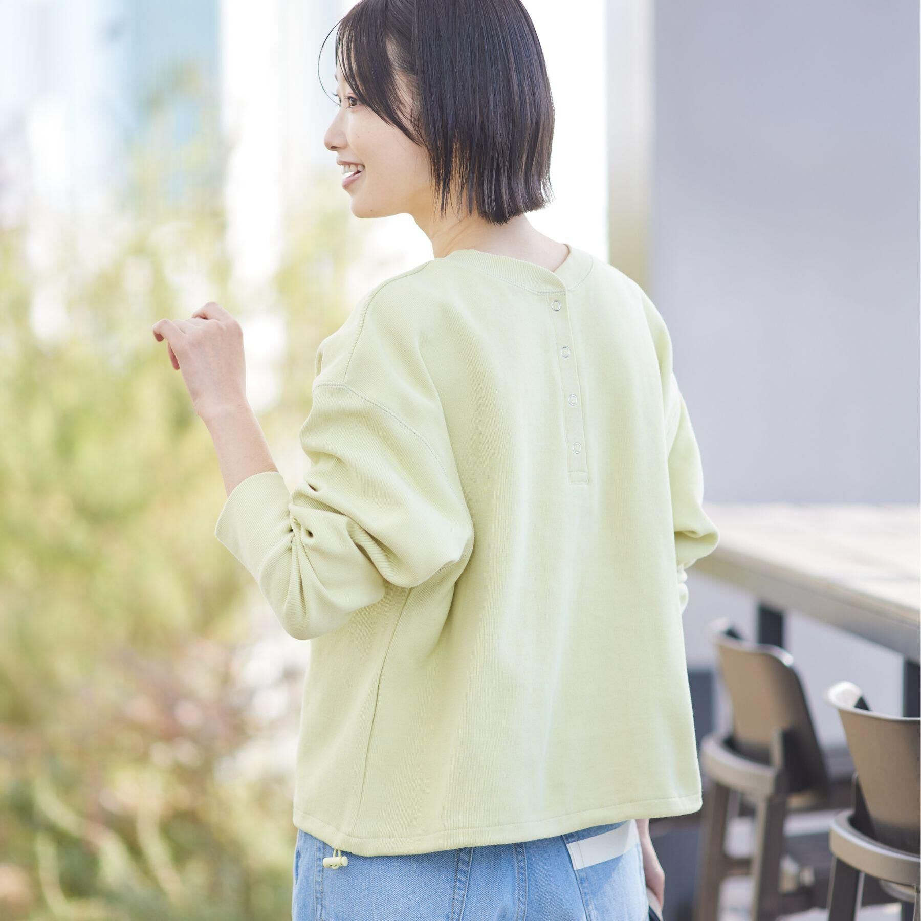 Dessin「【前後2WAY/洗える】ドロストリブカットソー」|Tシャツ・カットソー|