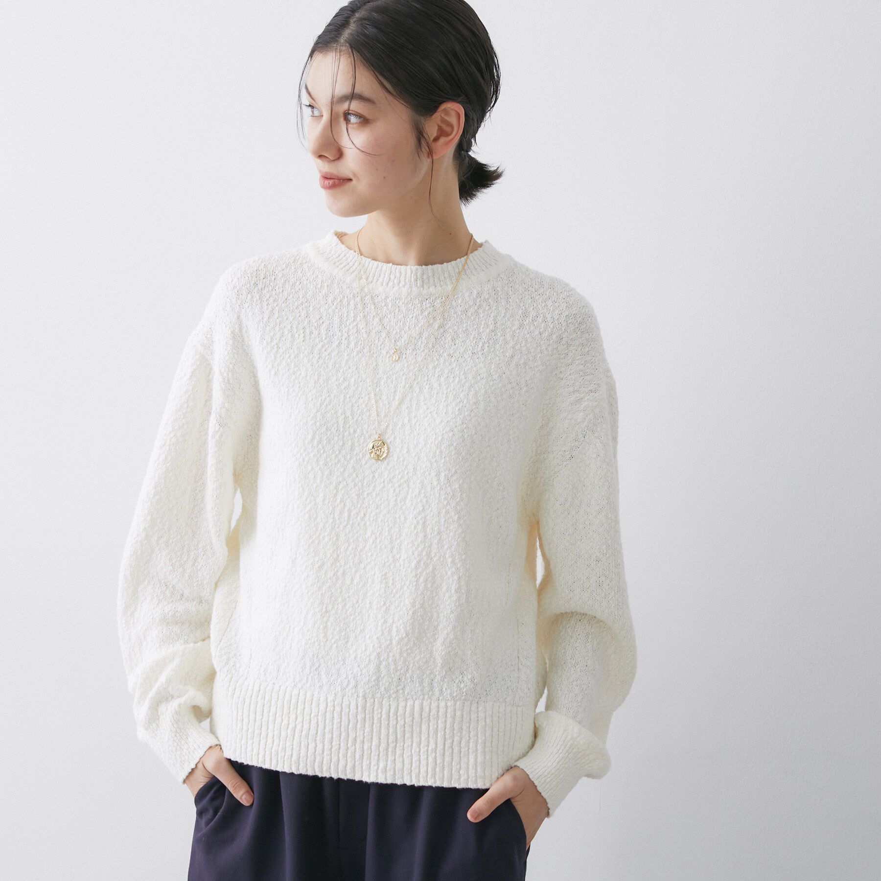 Dessin「【洗える】ローゲージコットンニット」|ニット・セーター|