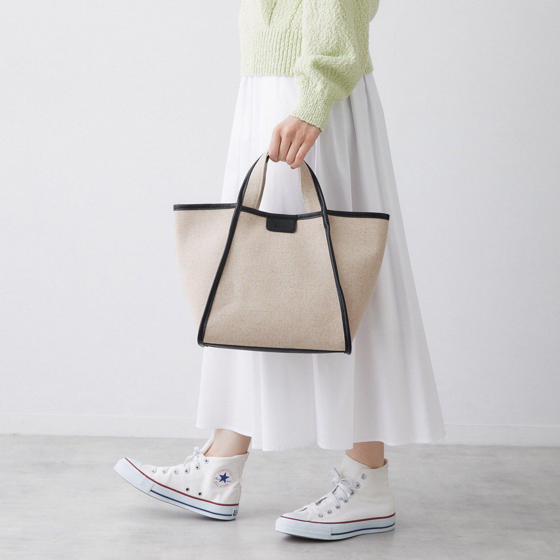 Dessin「【軽量】コットンリネンパイピングバッグ」|トートバッグ|