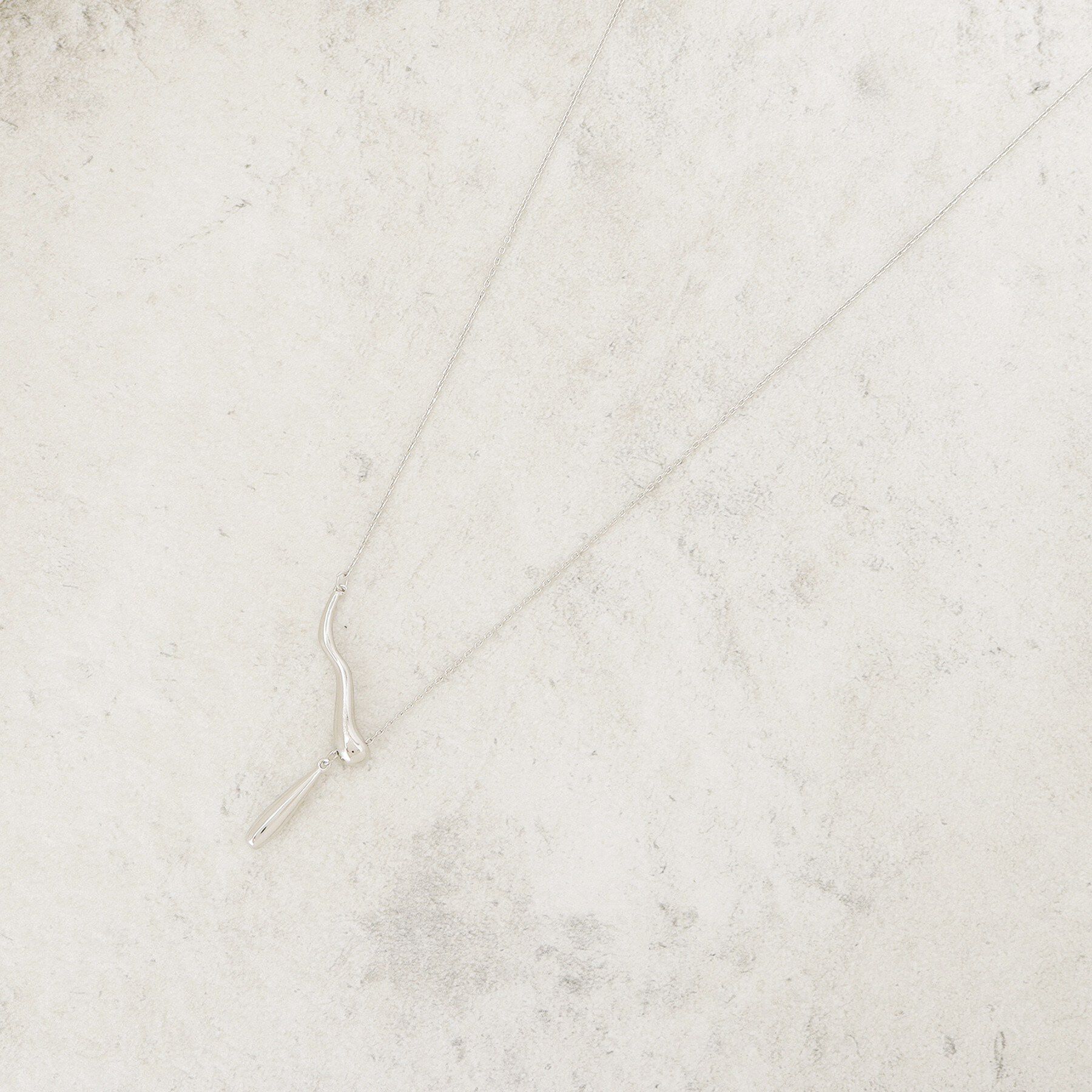 Dessin「ミニマルYラインネックレス」|ネックレス|シルバー(006)