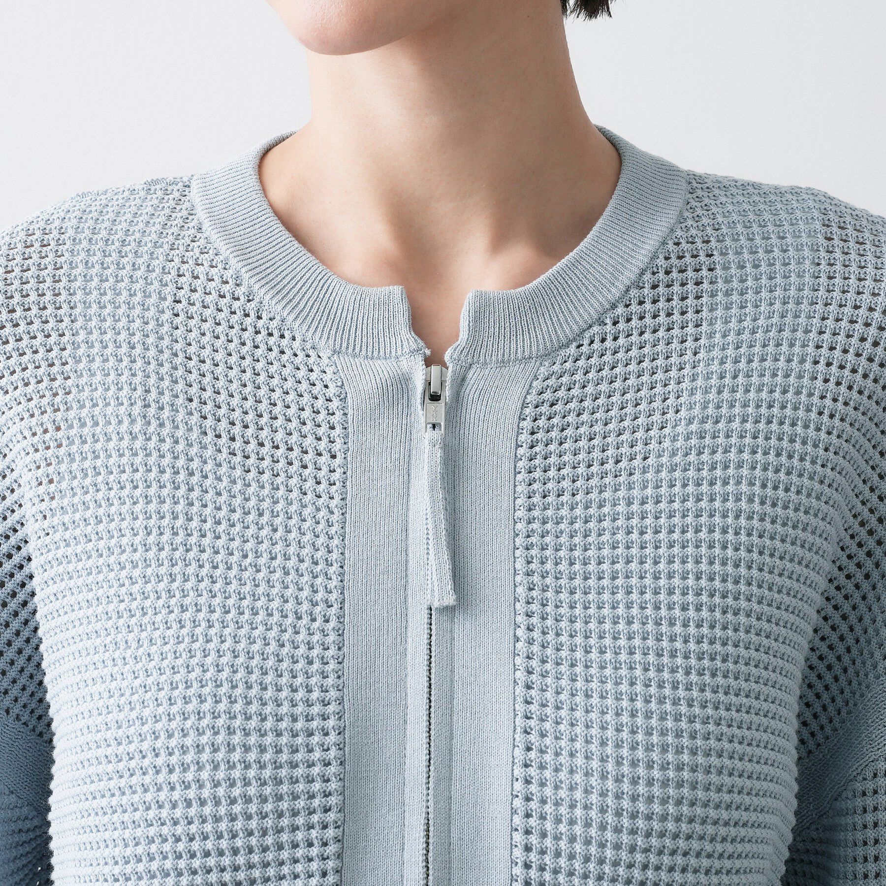 Dessin「【洗える】コットンメッシュニットカーディガン」|カーディガン|