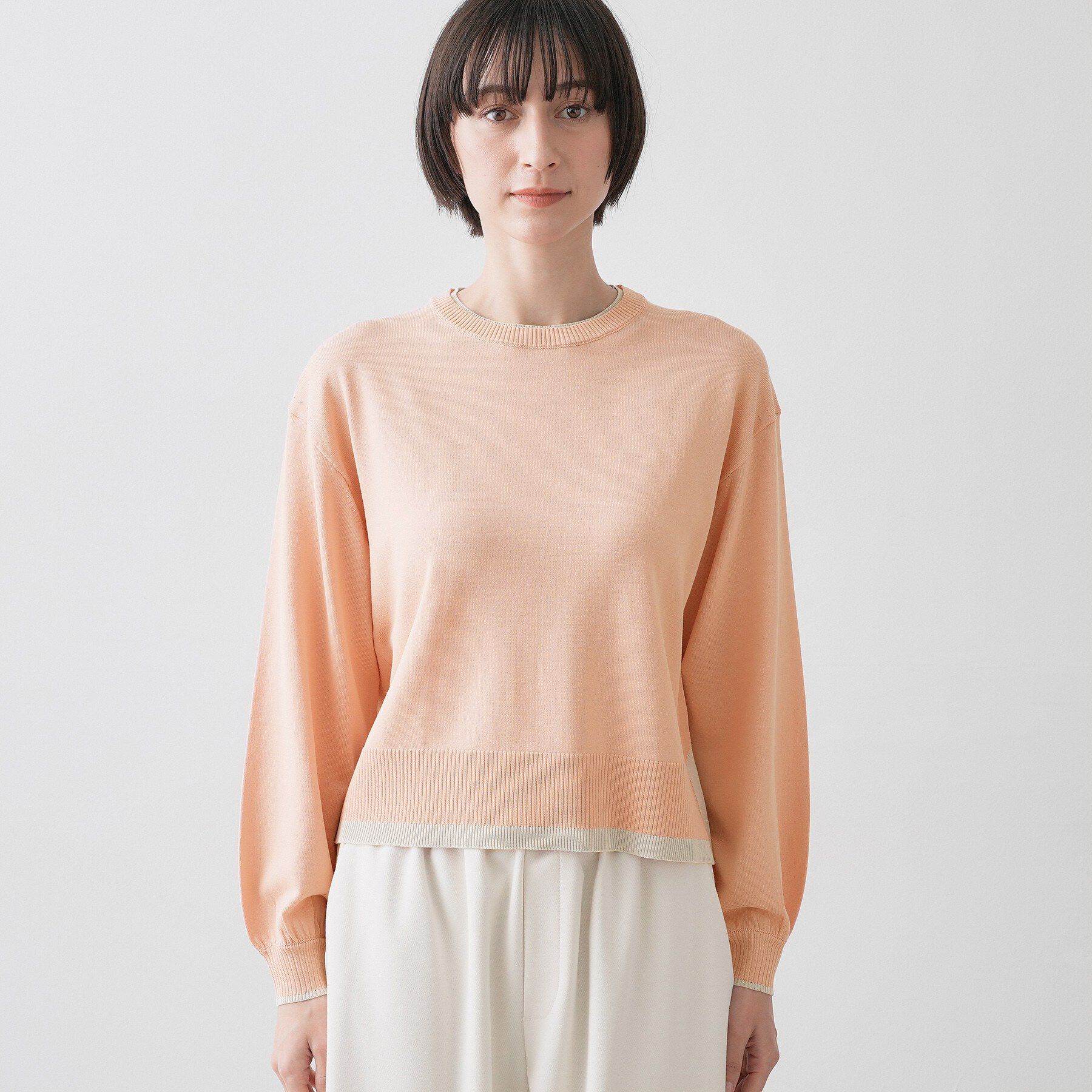 Dessin「【洗える】バイカラーデザインニット」|ニット・セーター|