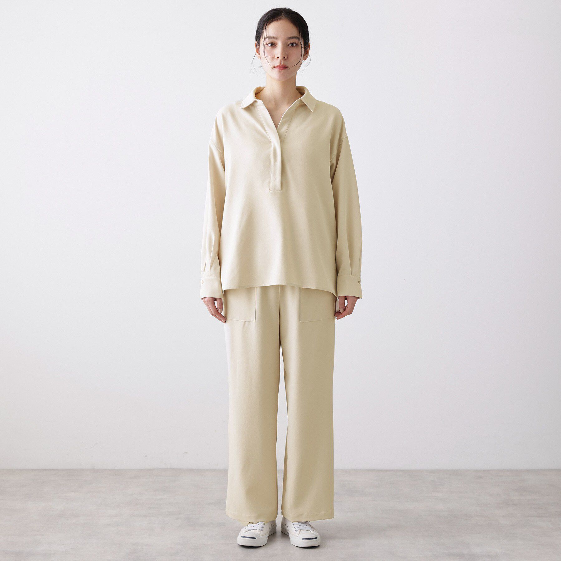 Dessin「【2点セット・洗える】メランジツイルセットアップ」|スーツ|