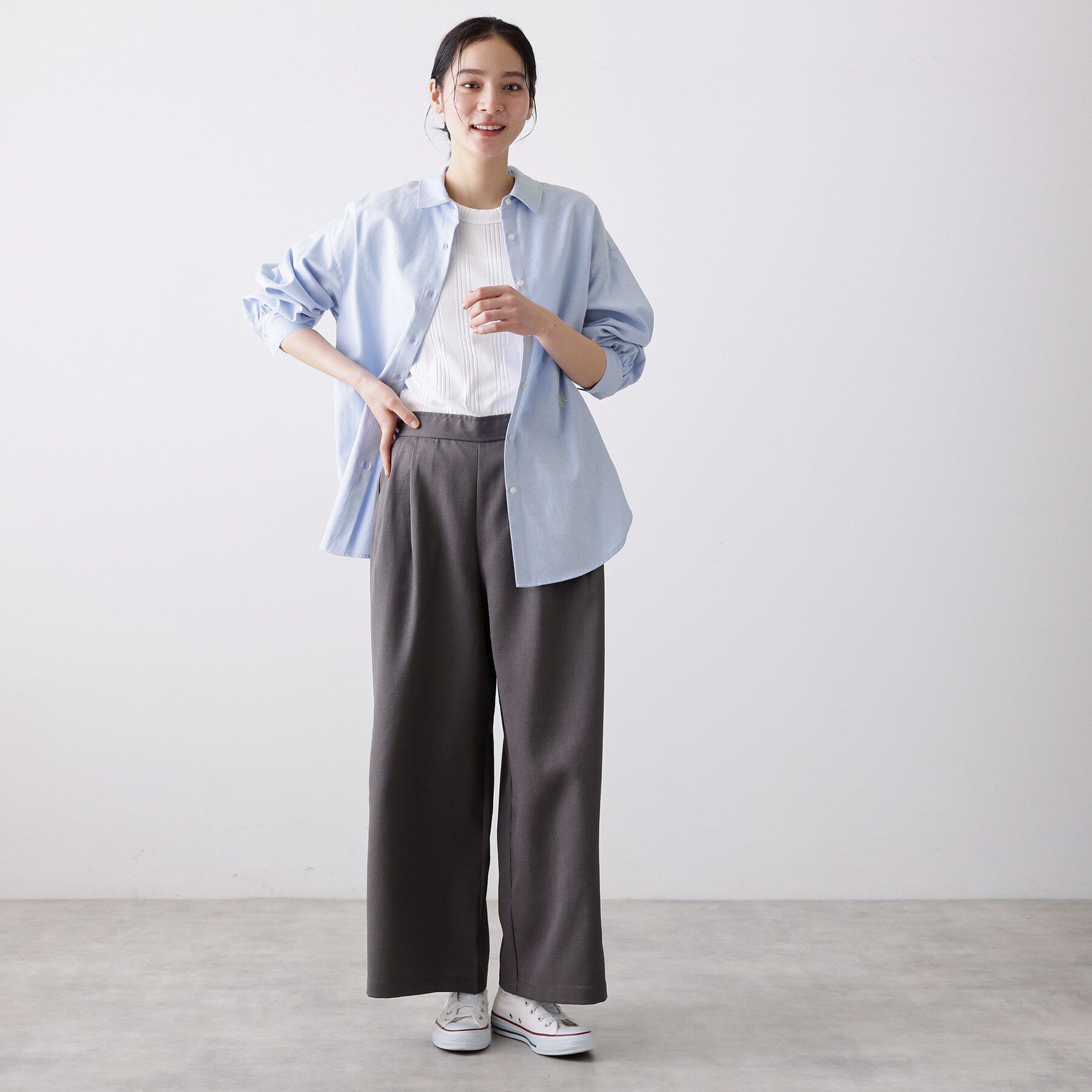 Dessin「【洗える】ベーシックカラーシャツ」|シャツ・ブラウス|