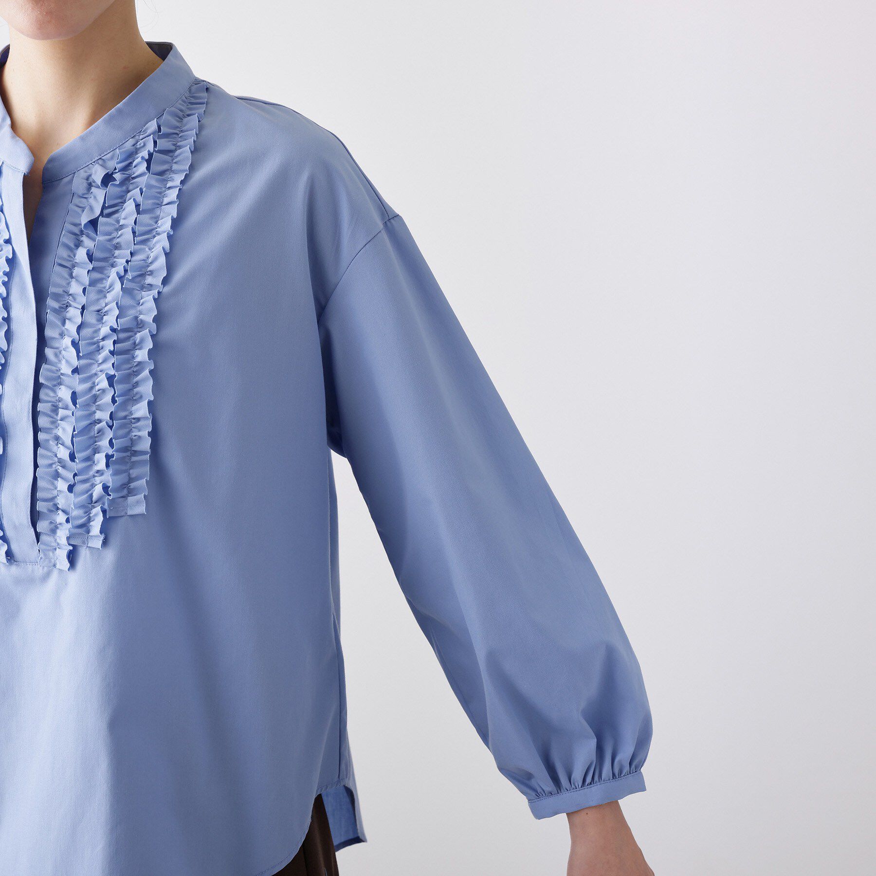 Dessin「【着映え/洗える】フロントフリルブラウス」|シャツ・ブラウス|