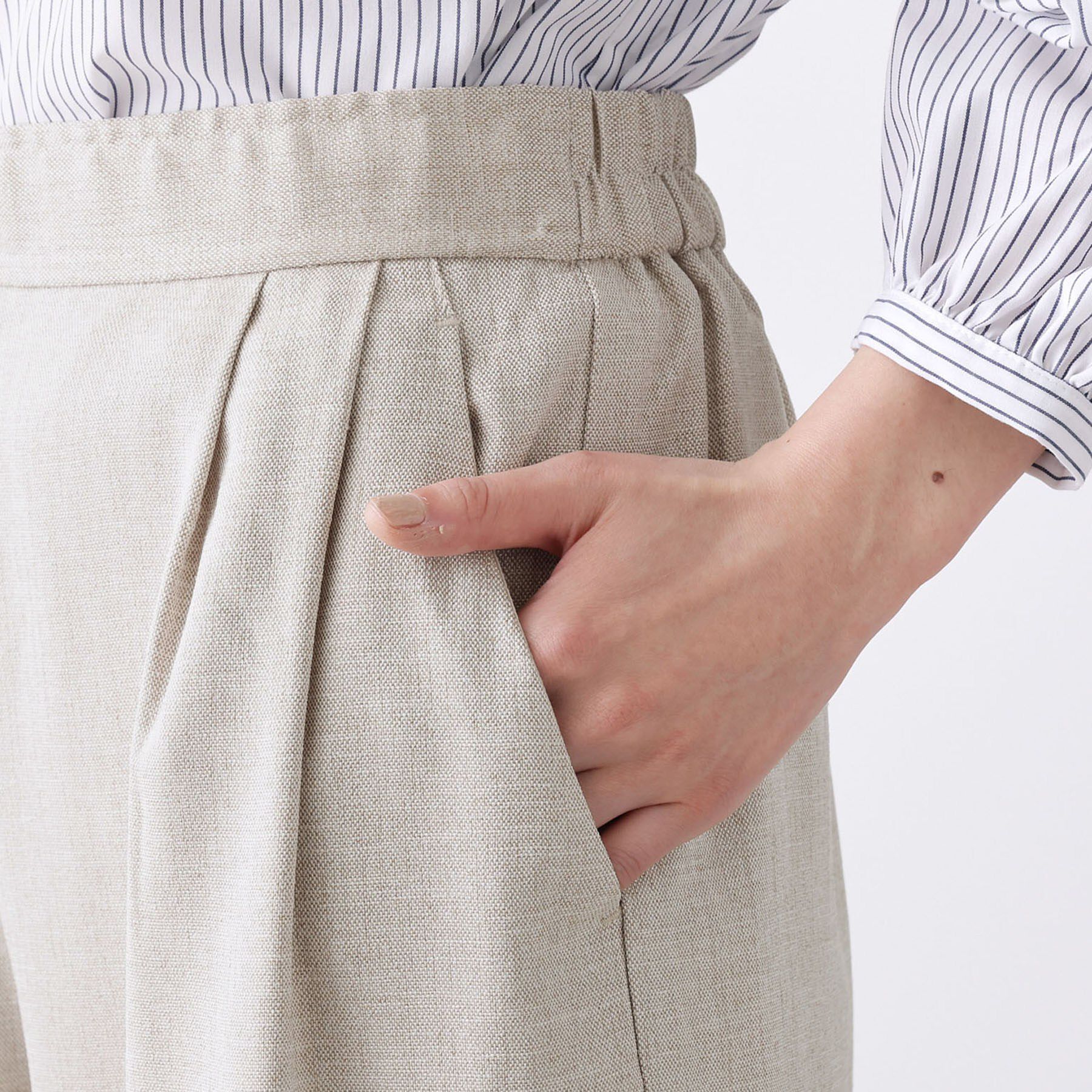 Dessin「【セットアップ可/洗える】リネンライクワイドパンツ」|その他|