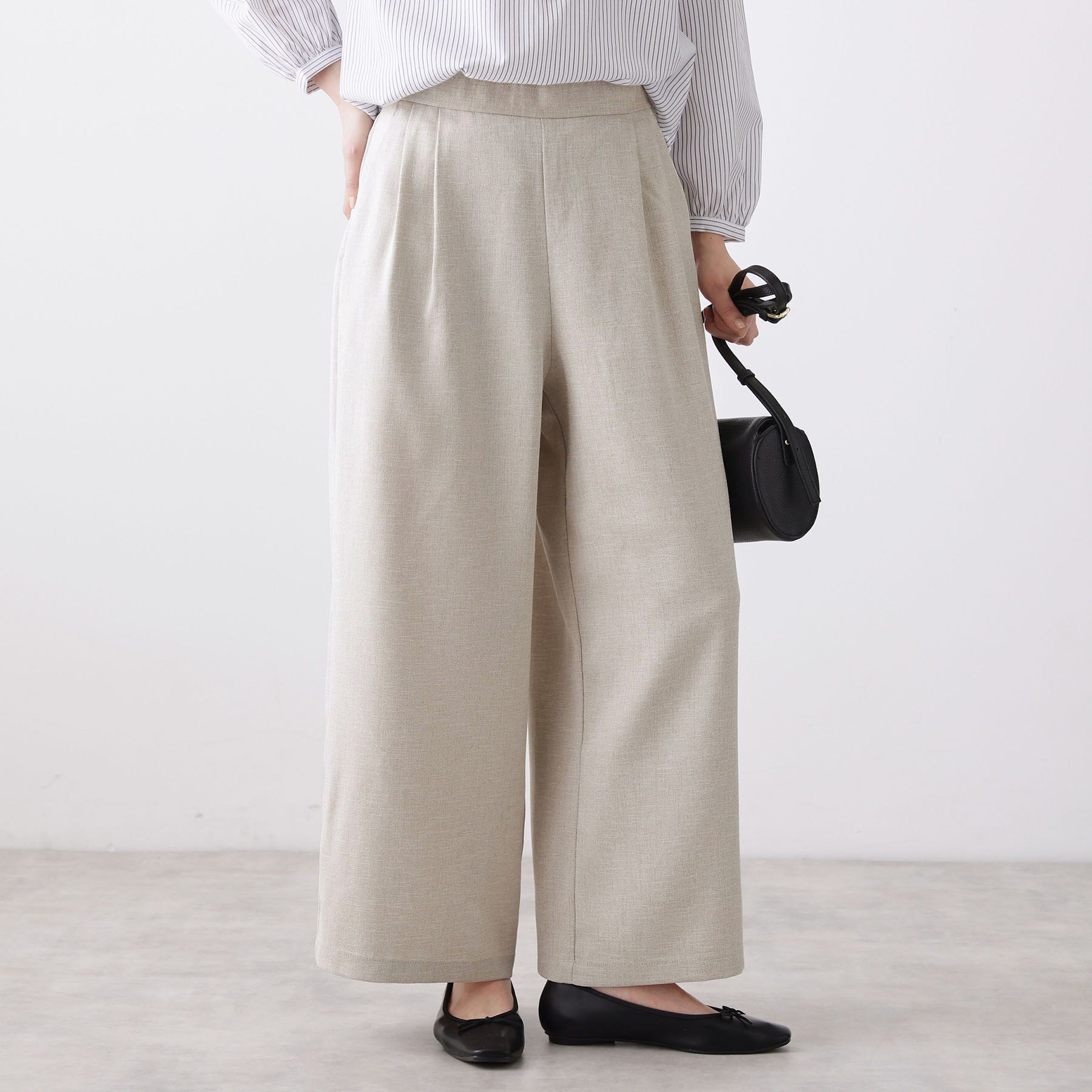Dessin「【セットアップ可/洗える】リネンライクワイドパンツ」|その他|