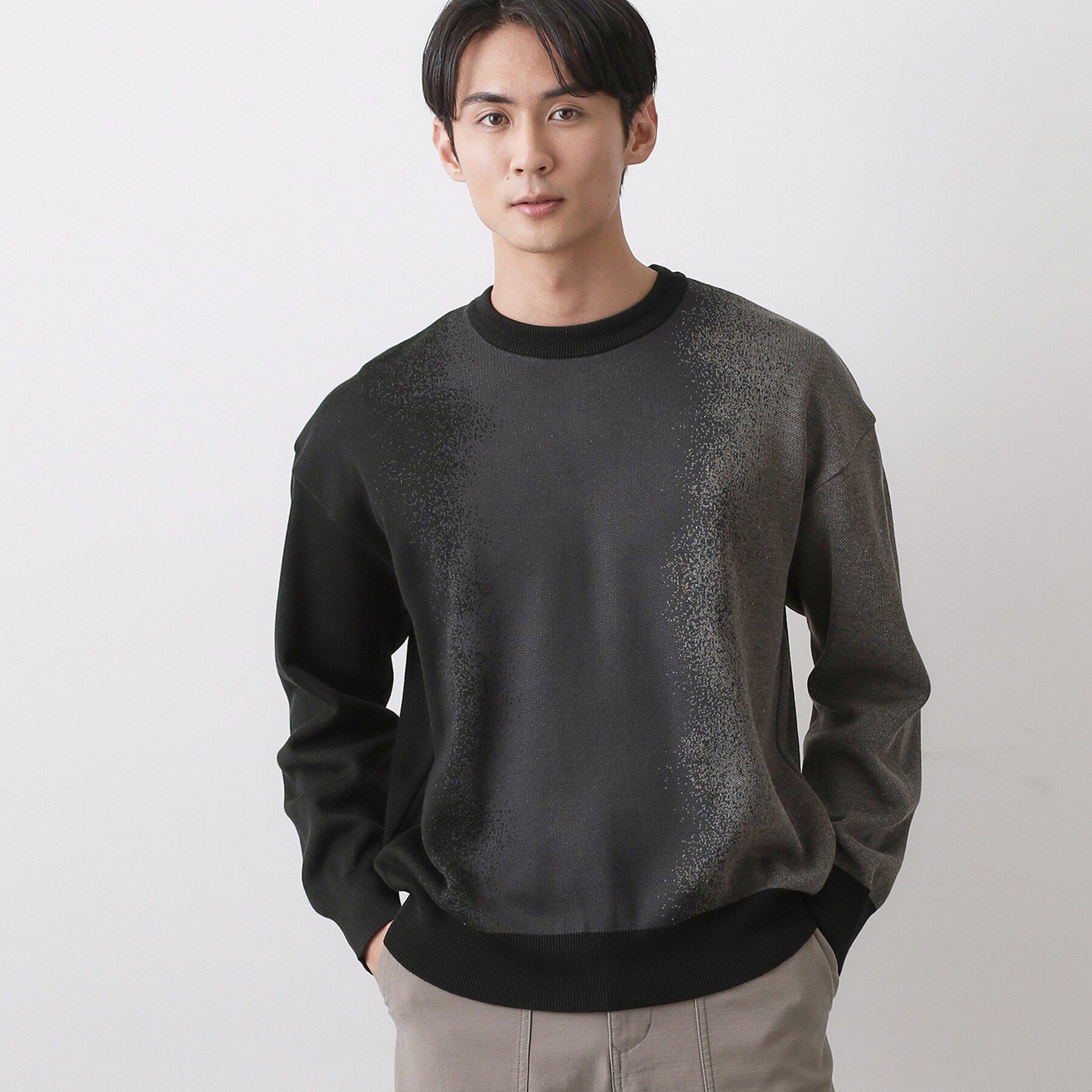 Dessin「グラデーションニット」|ニット・セーター|チャコールグレー(0