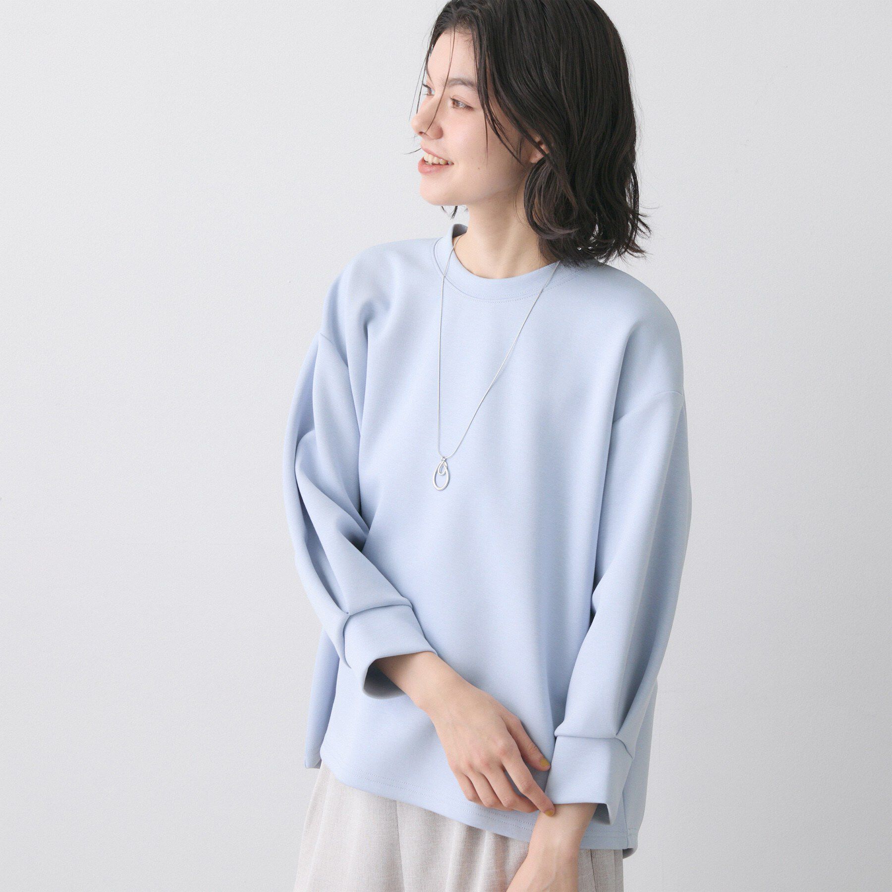 Dessin「【洗える】8分袖ボンディングカットソー」|Tシャツ・カットソー|