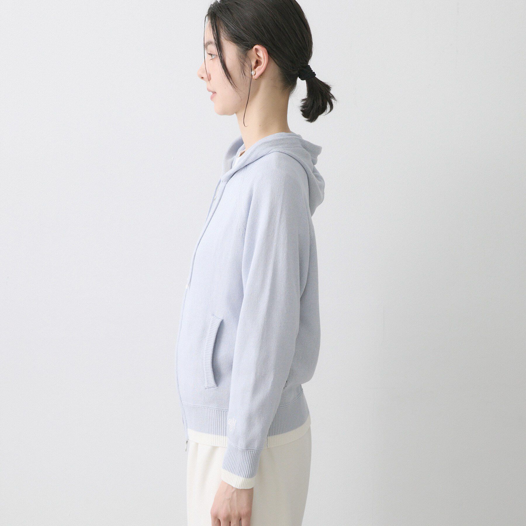 Dessin「【洗える】リネン混フーデッドパーカー」|パーカー|