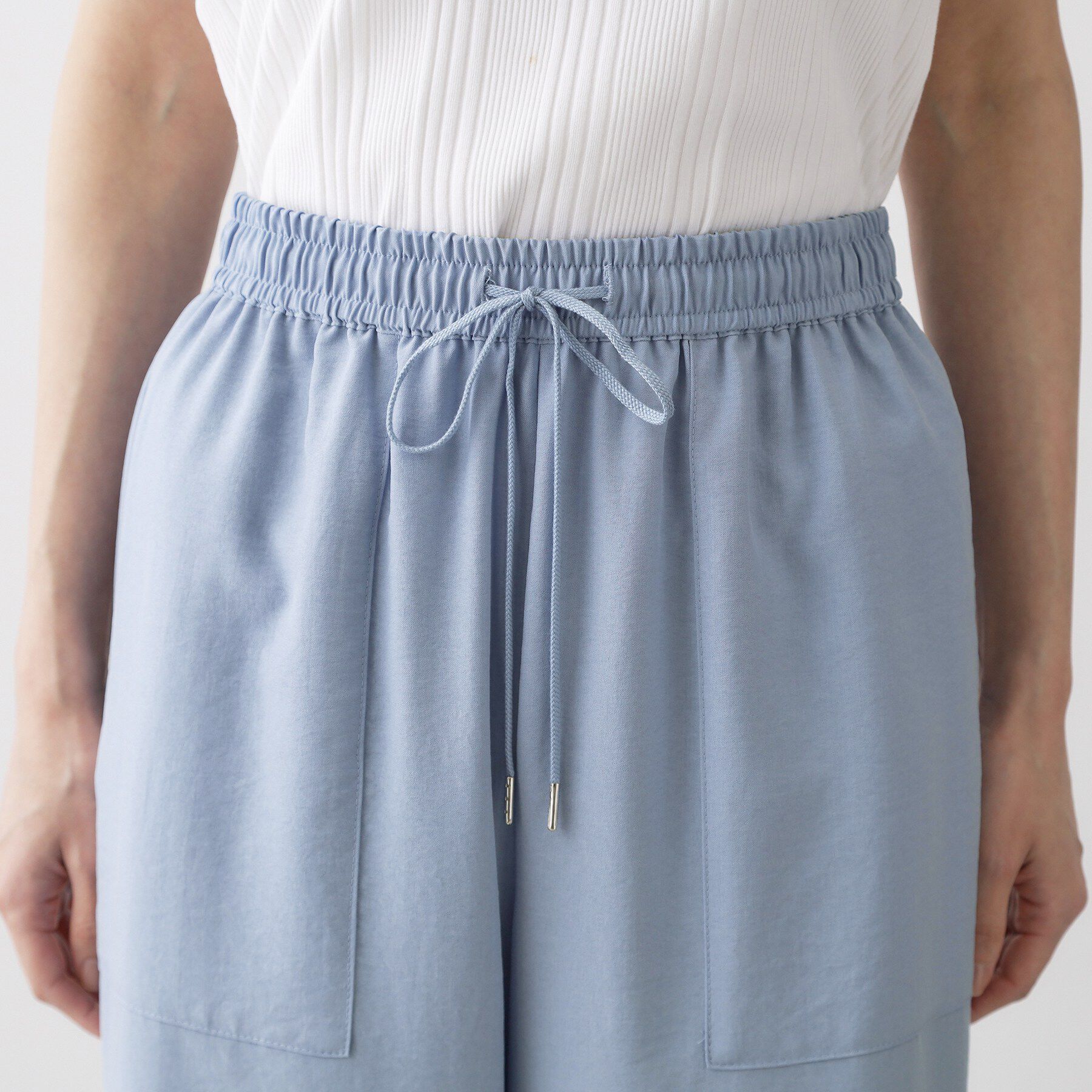 Dessin「【接触冷感/ウエストゴム/洗える】イージーワイドパンツ」|その他|