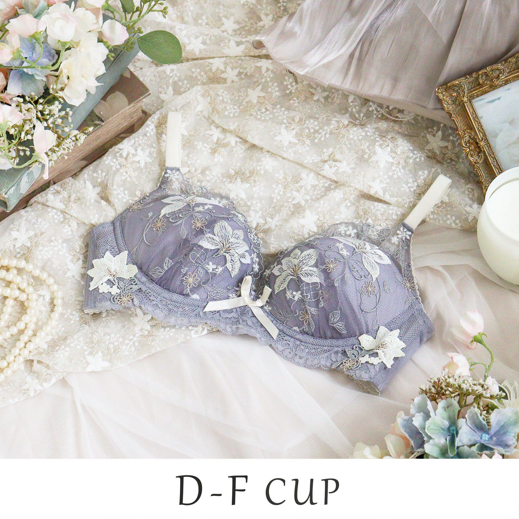 Risa Magli「フルーリ ノンワイヤーブラ (D-F) ＜メロフィータイプ＞」|インナー|グレー(012)