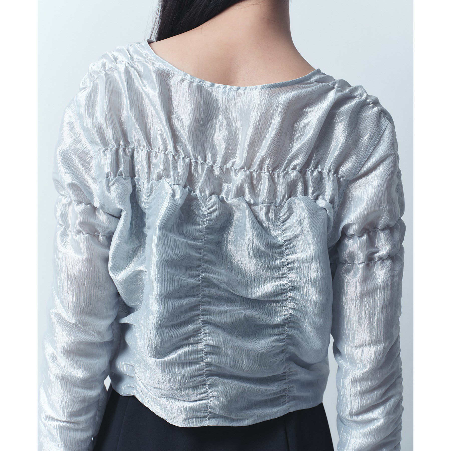 CODE A「gathered shiny blouse」|シャツ・ブラウス|