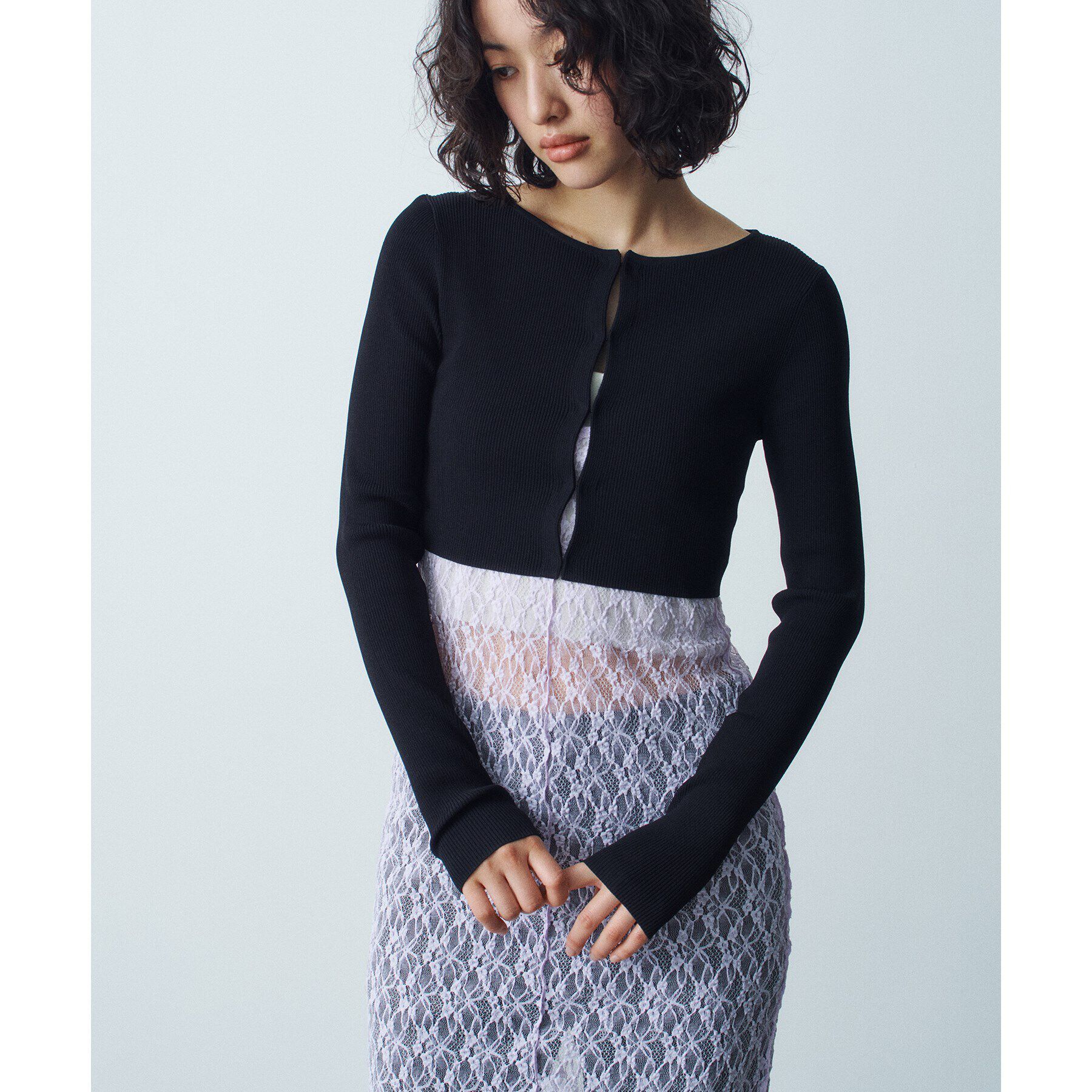 CODE A「【Re】stretch hook cardigan」|カーディガン|