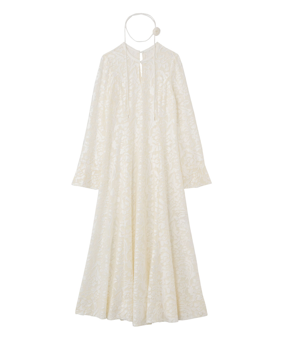 COCO DEAL「コサージュチョーカー付きオパールメッシュワンピース」|ワンピース|アイボリー