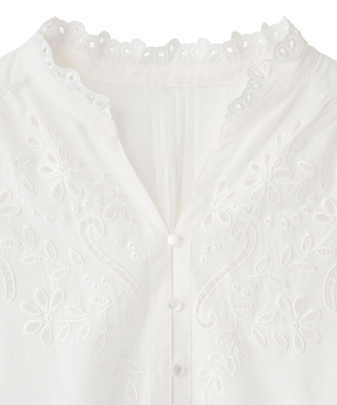 COCO DEAL「カットワーク刺繍ボリュームスリーブブラウス」|シャツ・ブラウス|