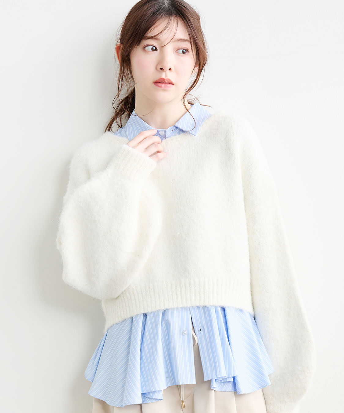 COCO DEAL「フレアペプラムシャツ」|シャツ・ブラウス|