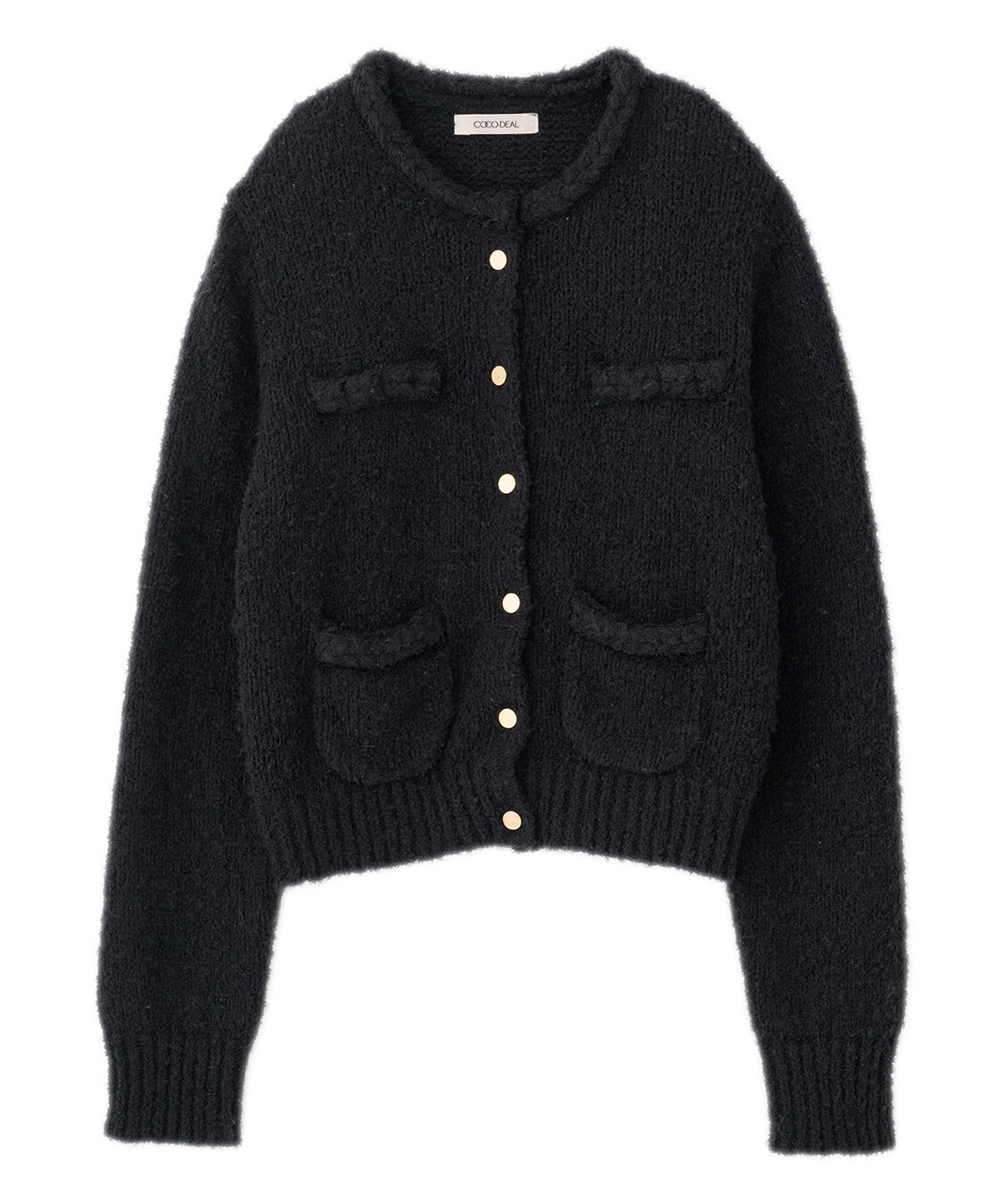 COCO DEAL「トリミングフェザーカーディガン」|ニット・セーター|