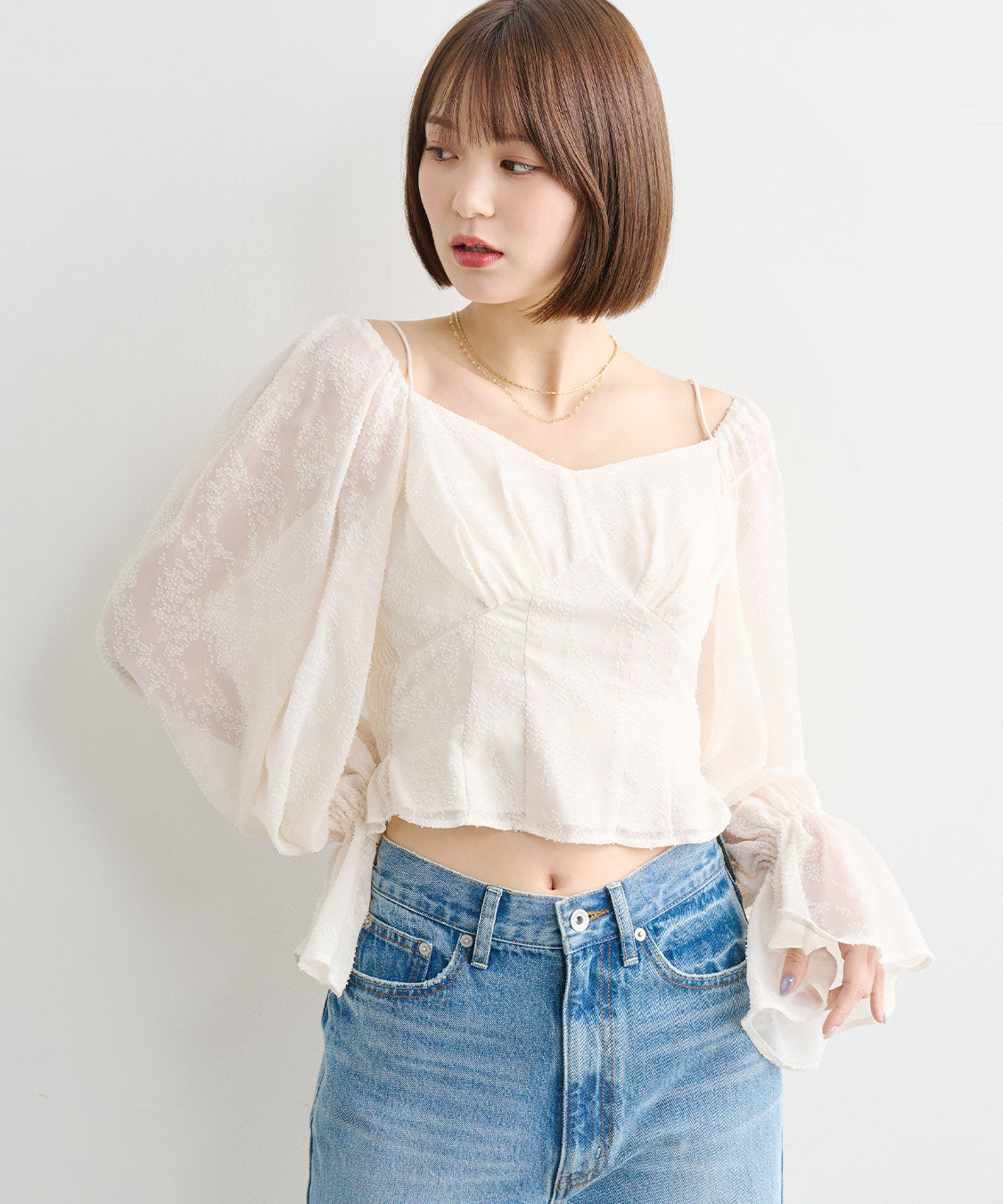 COCO DEAL「ボリュームスリーブコルセットブラウス」|シャツ・ブラウス|