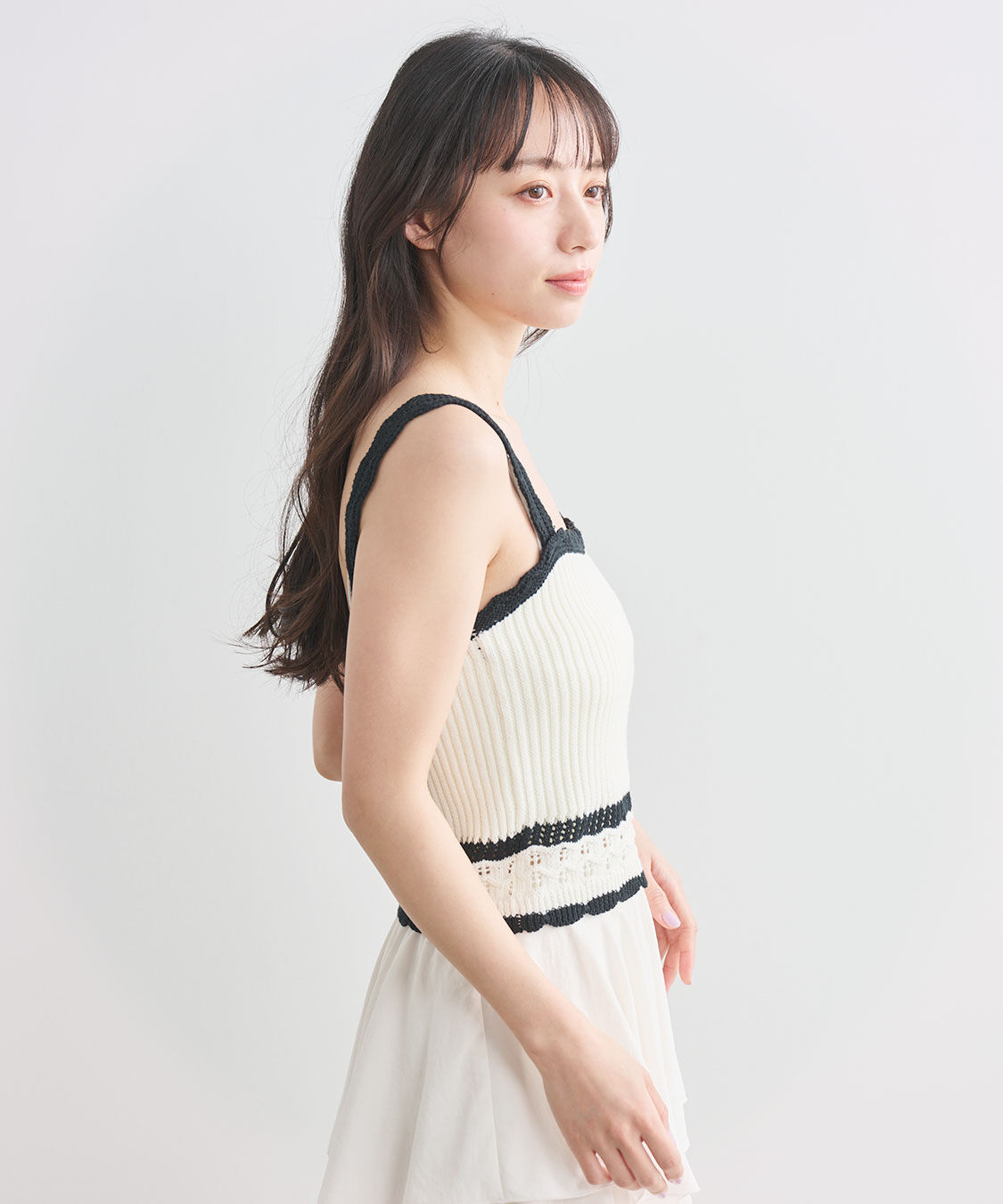 COCO DEAL「柄編みニットキャミトップス」|ニット・セーター|