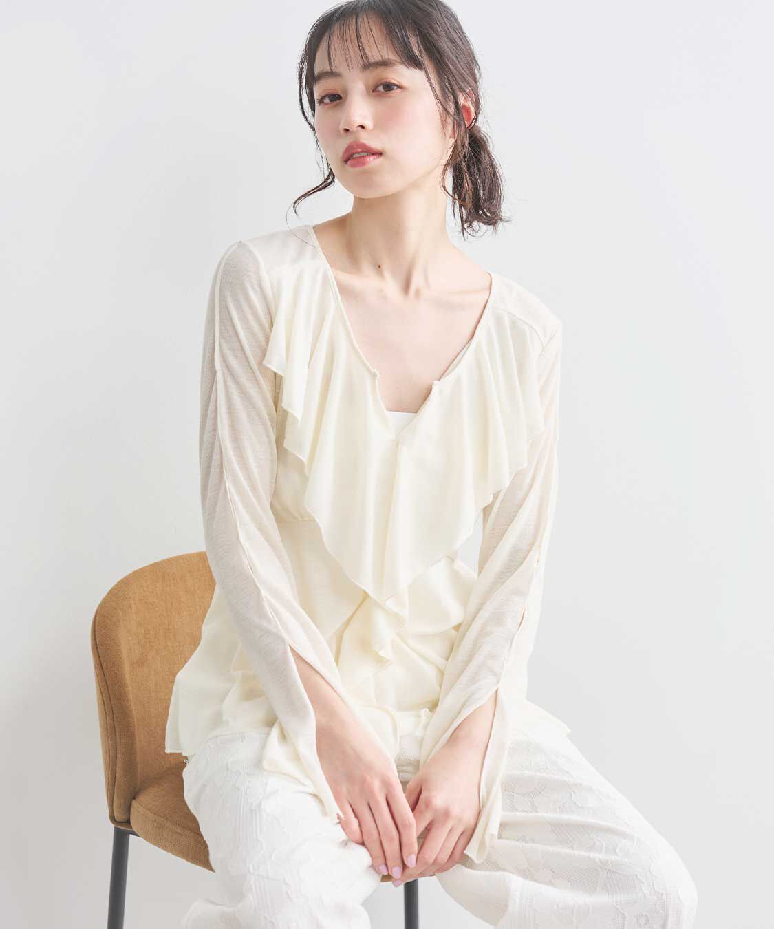 COCO DEAL「ラッフルバックシャンカットソー」|Tシャツ・カットソー|