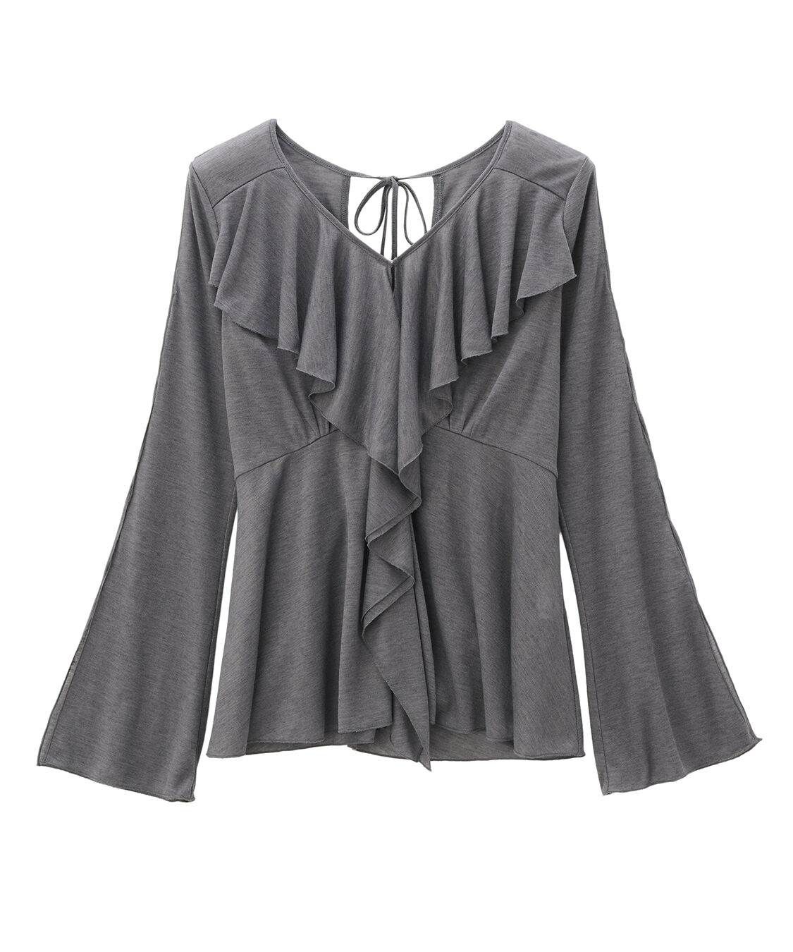 COCO DEAL「ラッフルバックシャンカットソー」|Tシャツ・カットソー|チャコール