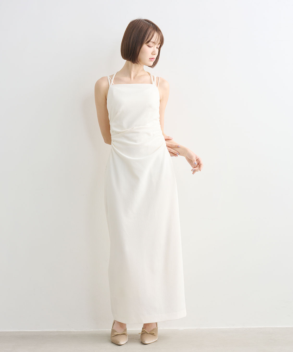 COCO DEAL「ウエストギャザーキャミワンピース」|ワンピース|