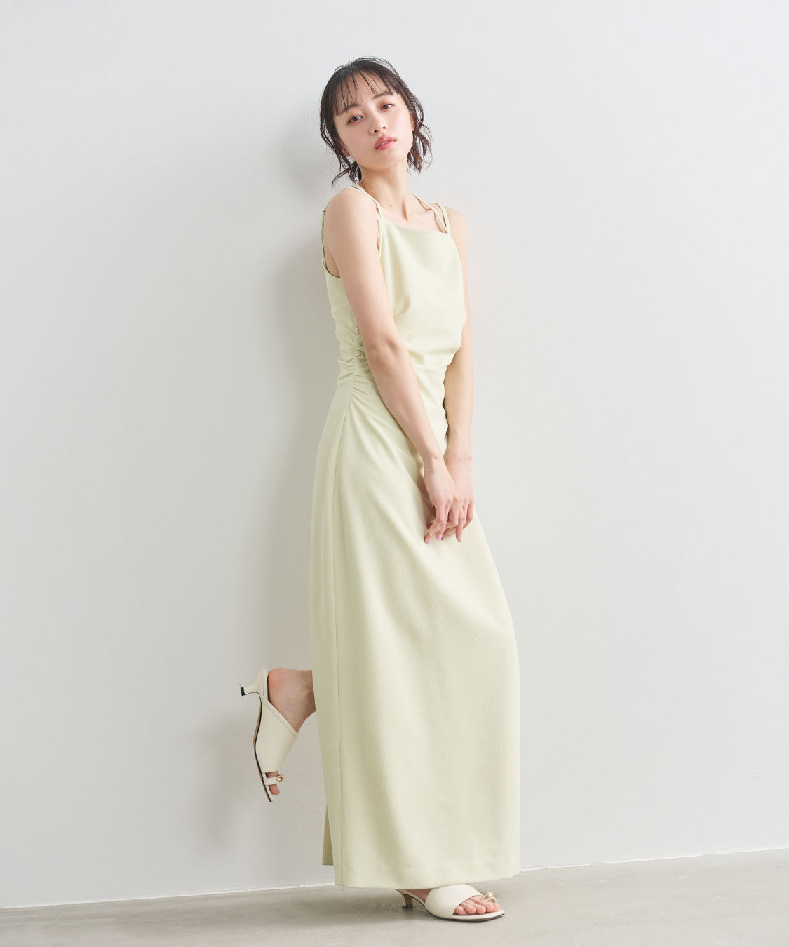 COCO DEAL「ウエストギャザーキャミワンピース」|ワンピース|