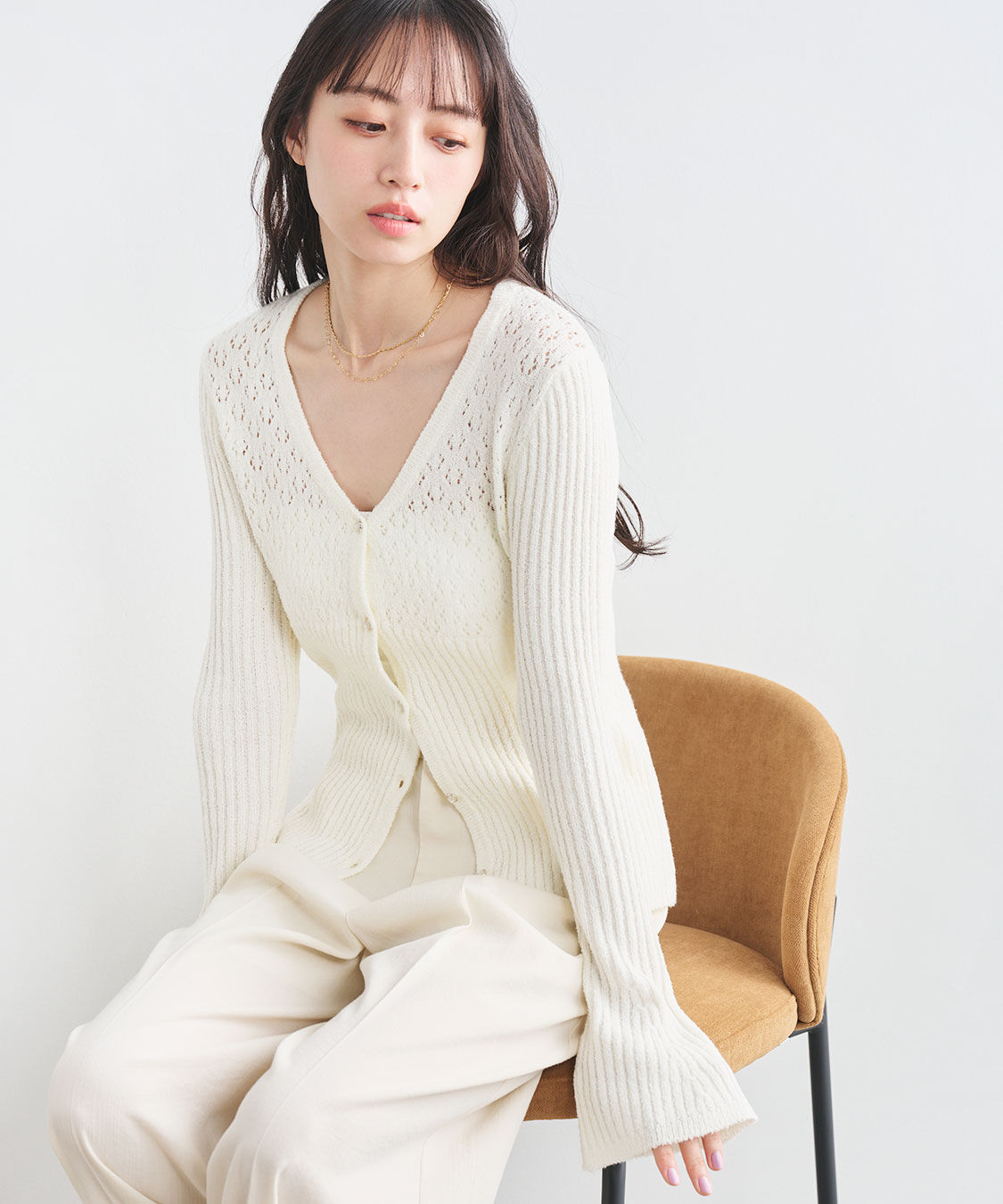 COCO DEAL「柄編みニットカーディガン」|ニット・セーター|