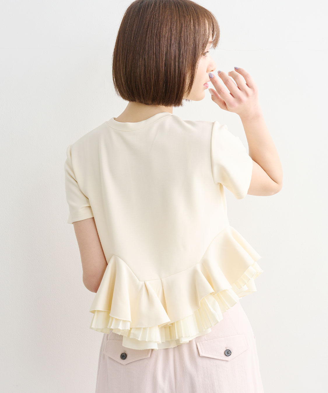 COCO DEAL「ランダムフリルペプラムトップス」|Tシャツ・カットソー|