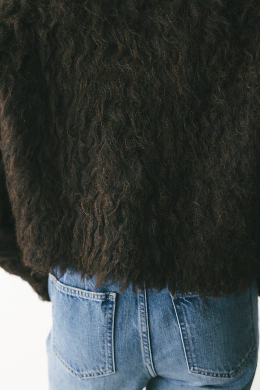 STYLEMIXER「メランジシャギーショートニットカーデ」|カーディガン|