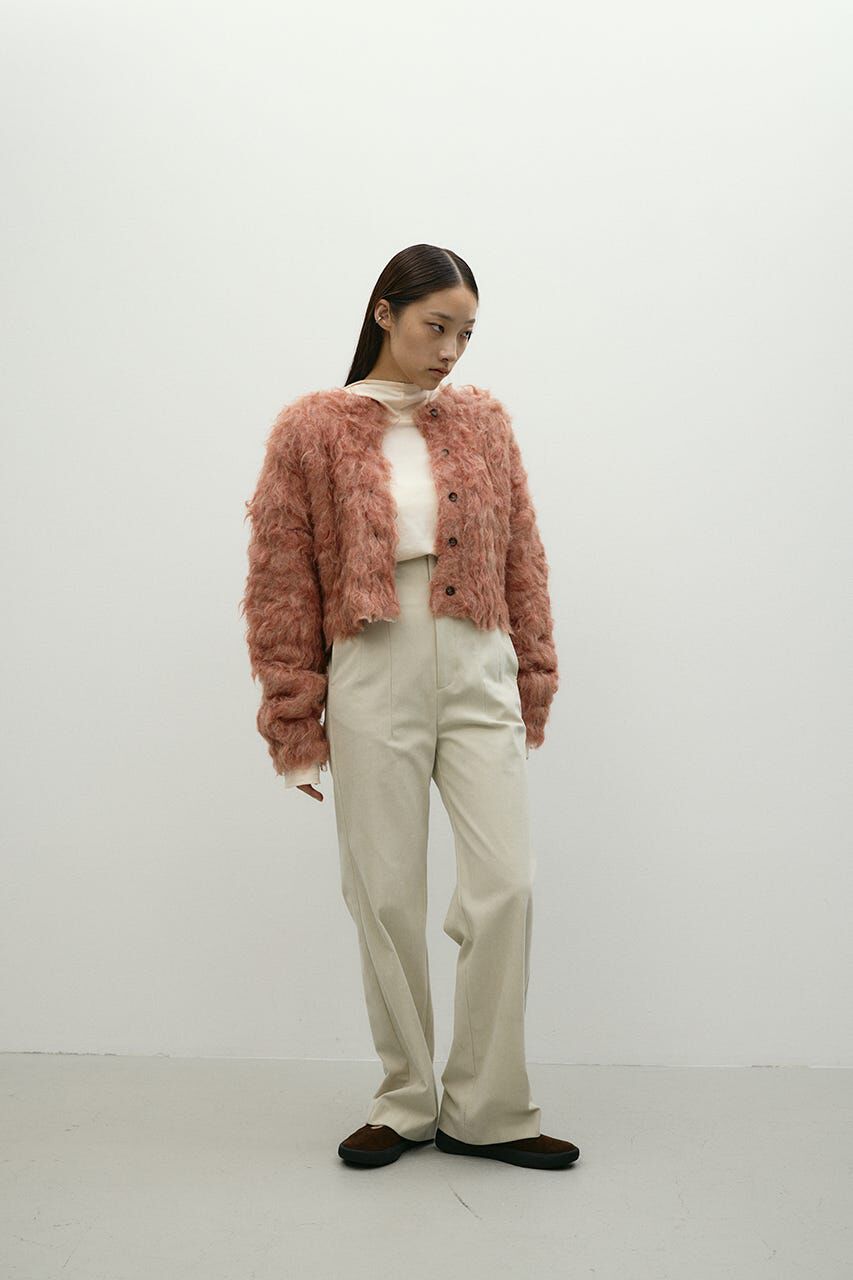 STYLEMIXER「メランジシャギーショートニットカーデ」|カーディガン|