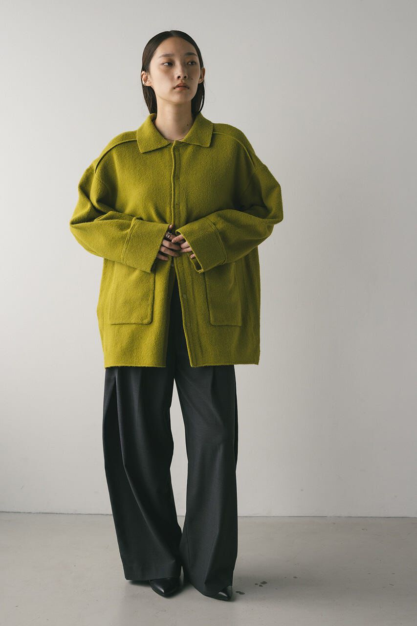 STYLEMIXER「ハイラインウールミックスニットシャツ」|カーディガン|