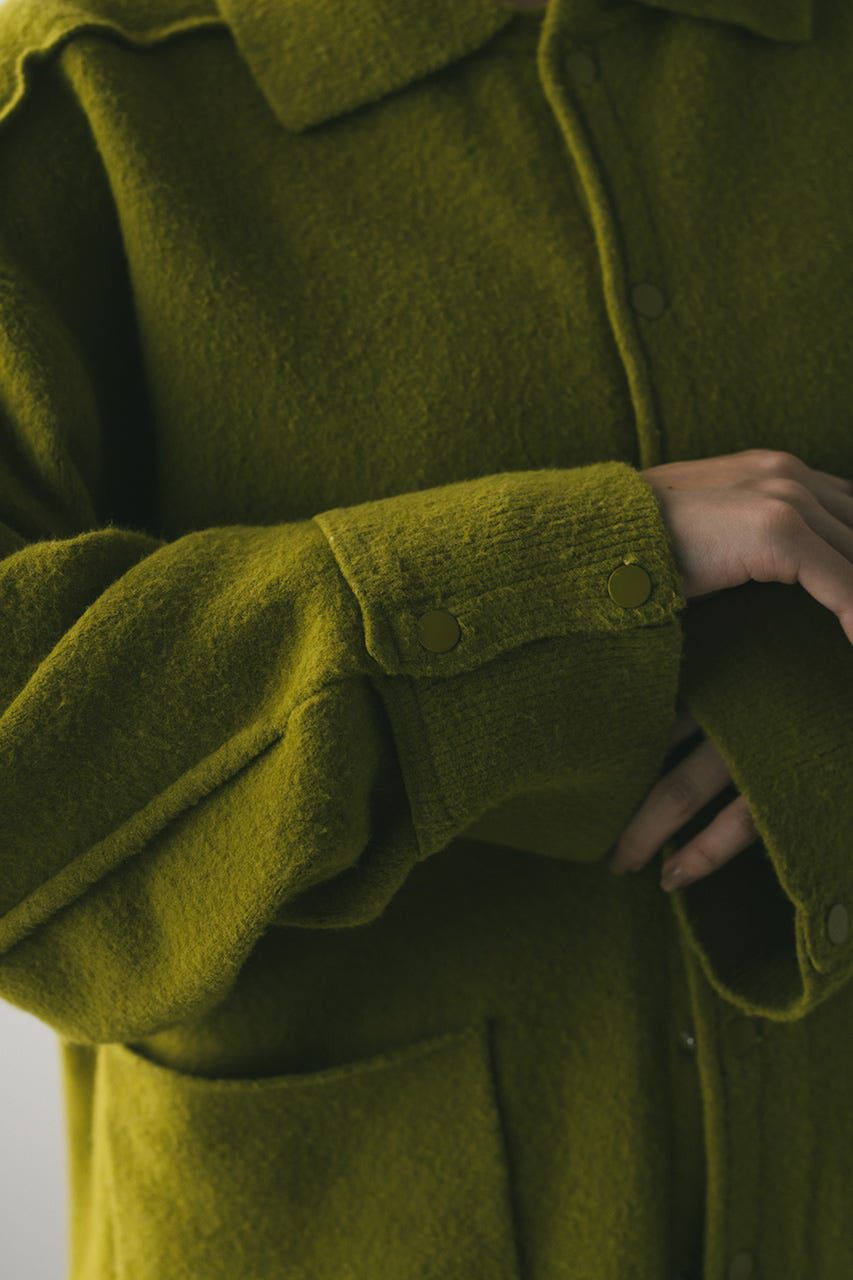 STYLEMIXER「ハイラインウールミックスニットシャツ」|カーディガン|