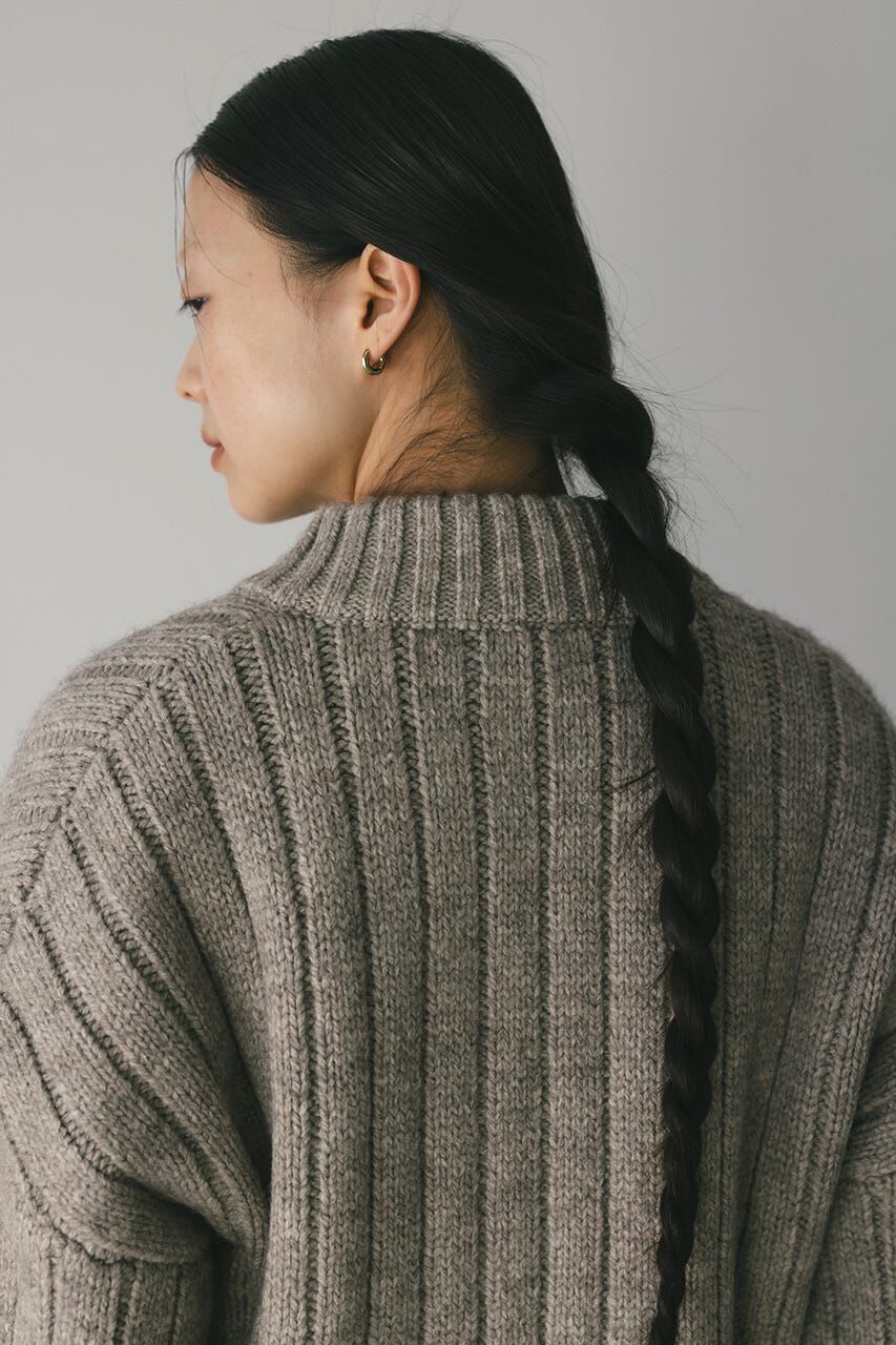 STYLEMIXER「パッファーニットジップカーデ」|カーディガン|