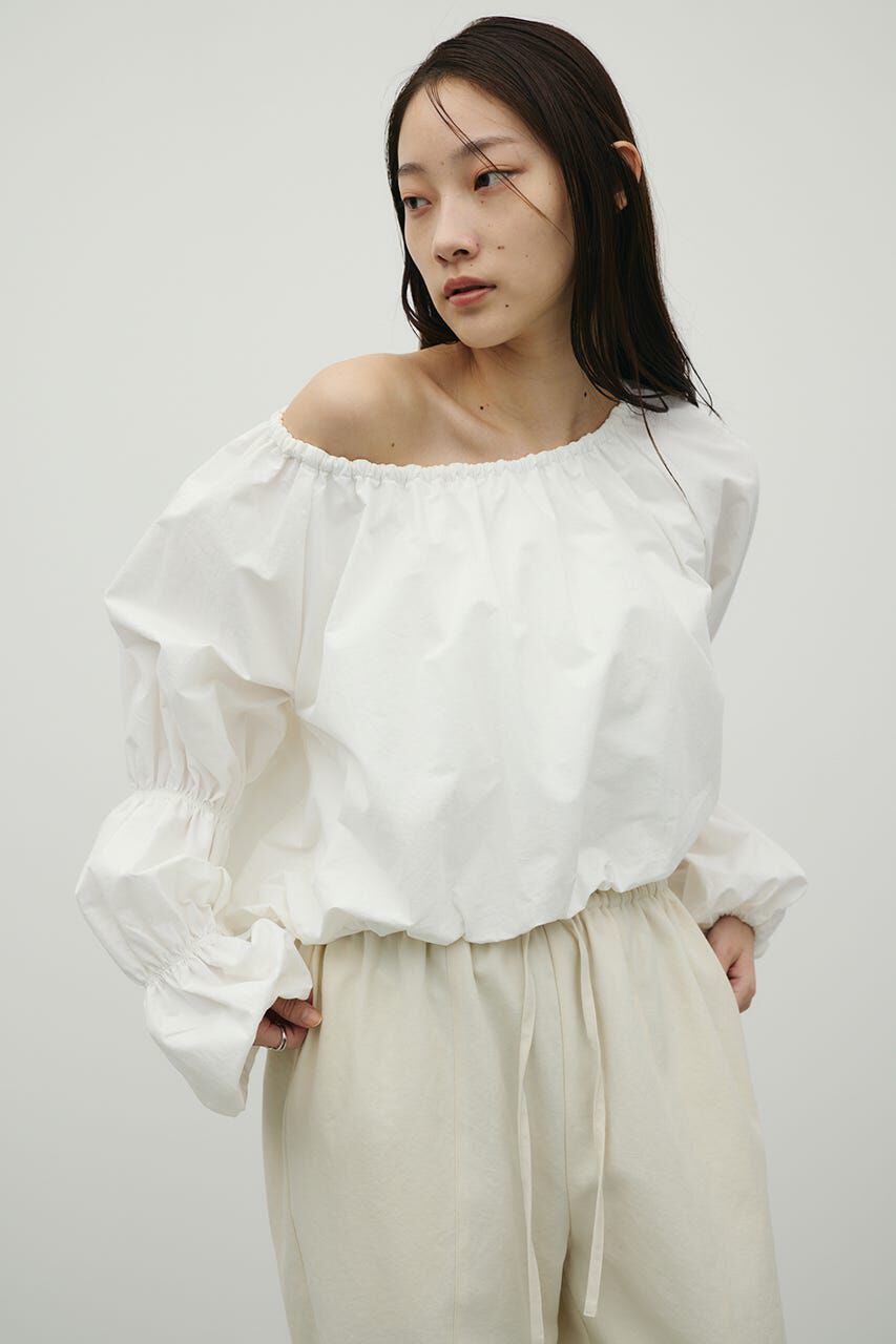 STYLEMIXER「ランタンスリーブオフショルトップ」|シャツ・ブラウス|WHT