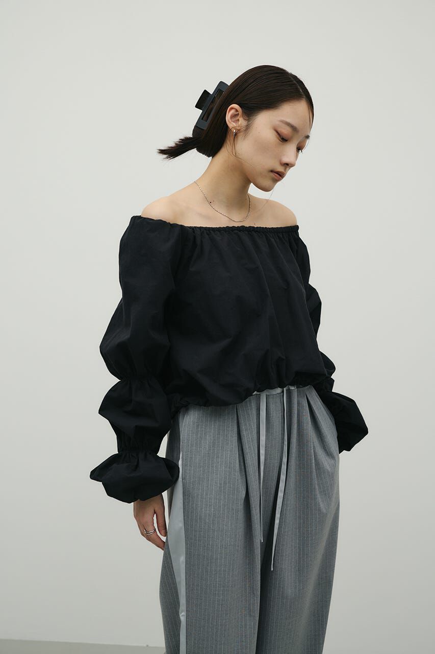 STYLEMIXER「ランタンスリーブオフショルトップ」|シャツ・ブラウス|BLK