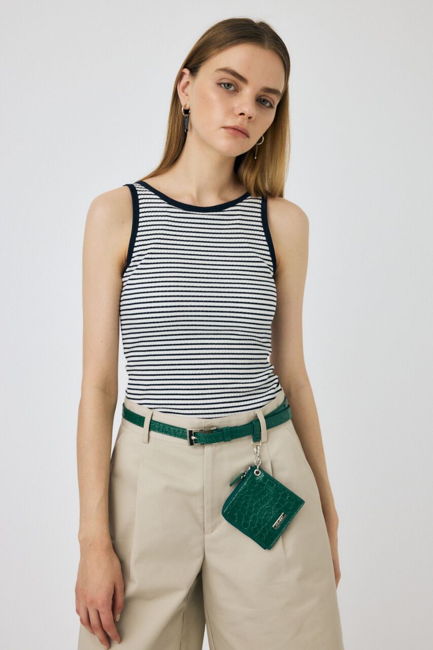 MOUSSY「CUP IN BORDER タンク」|タンクトップ|