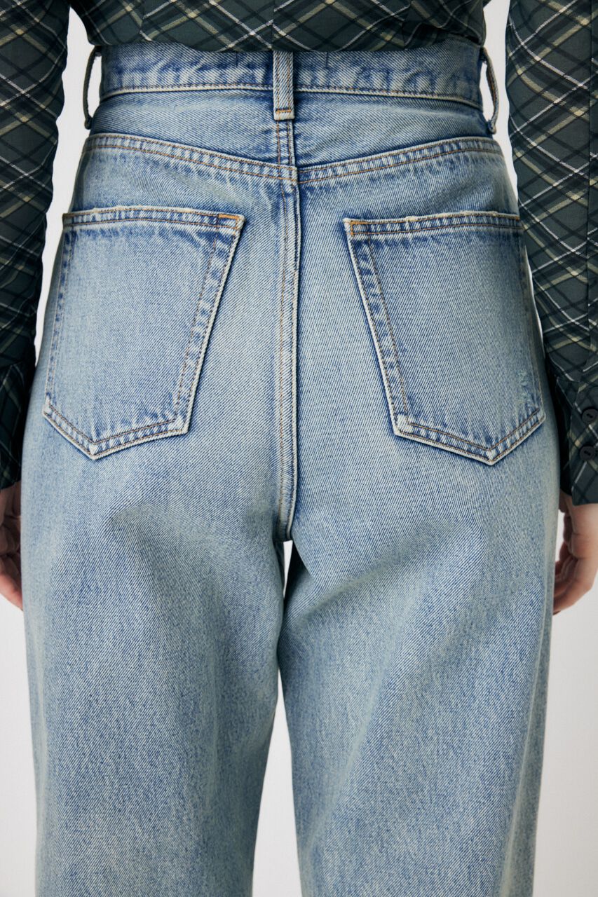 MOUSSY「HW CRASH LOOSE STRAIGHT」|デニム|