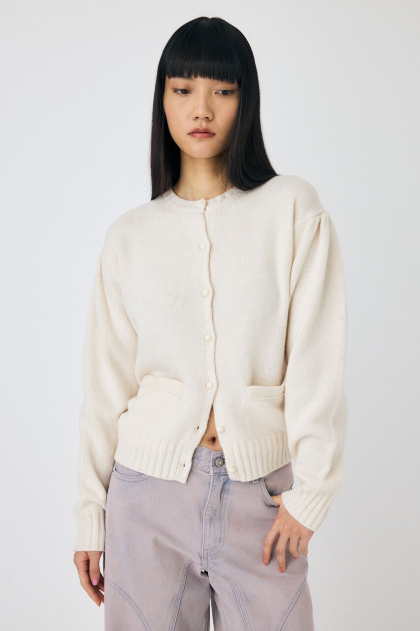 MOUSSY「BUTTON UP ニットカーディガン」|カーディガン|